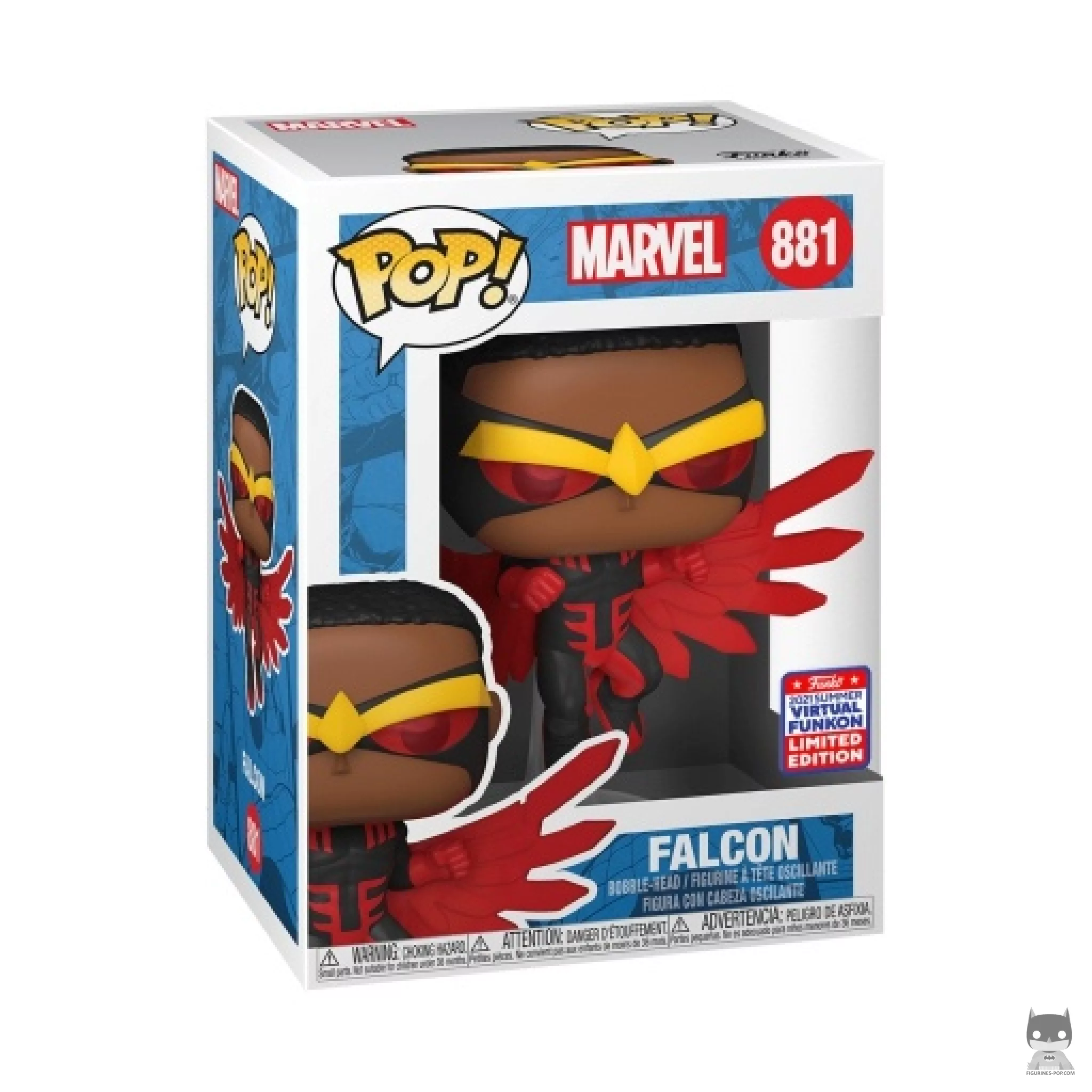 Falcon Funko Pop! figure in its box