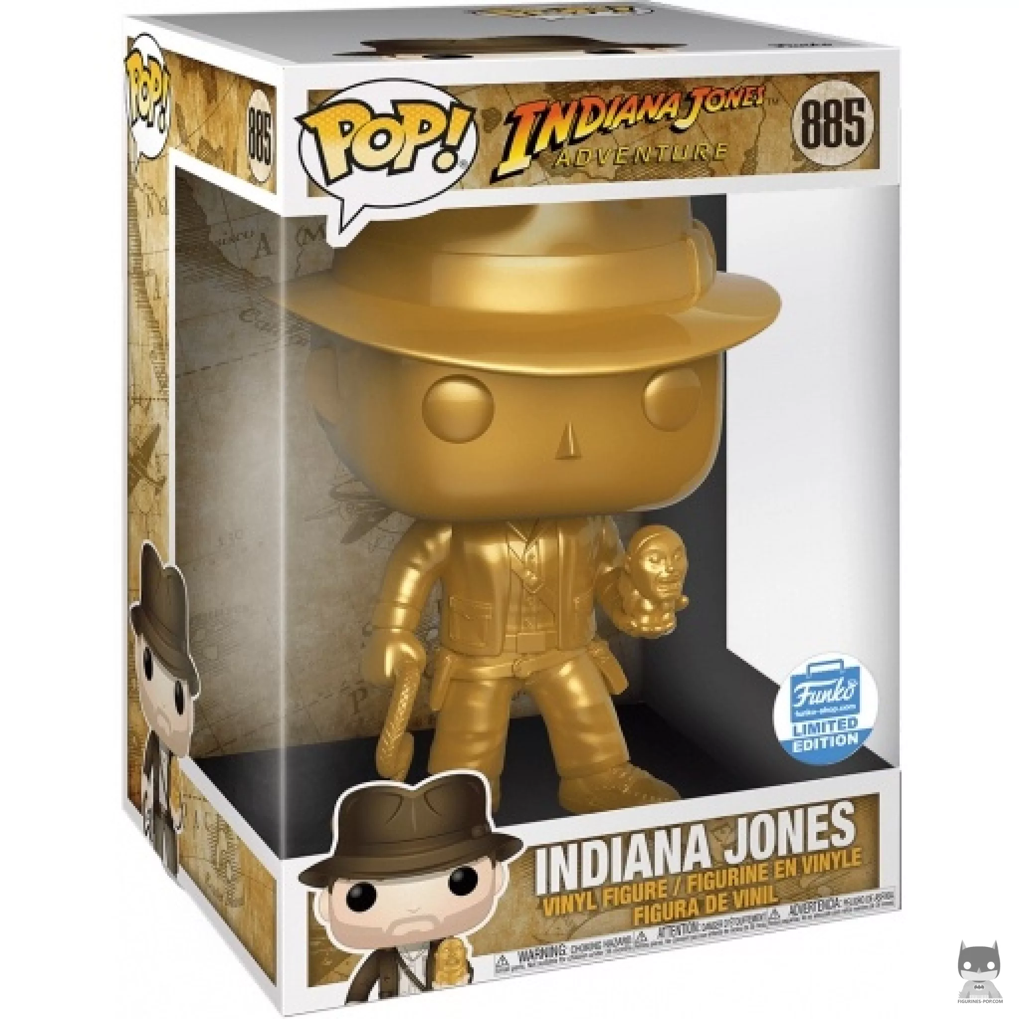 Indiana Jones (Gold) (Supersized) Funko Pop! figure in its box