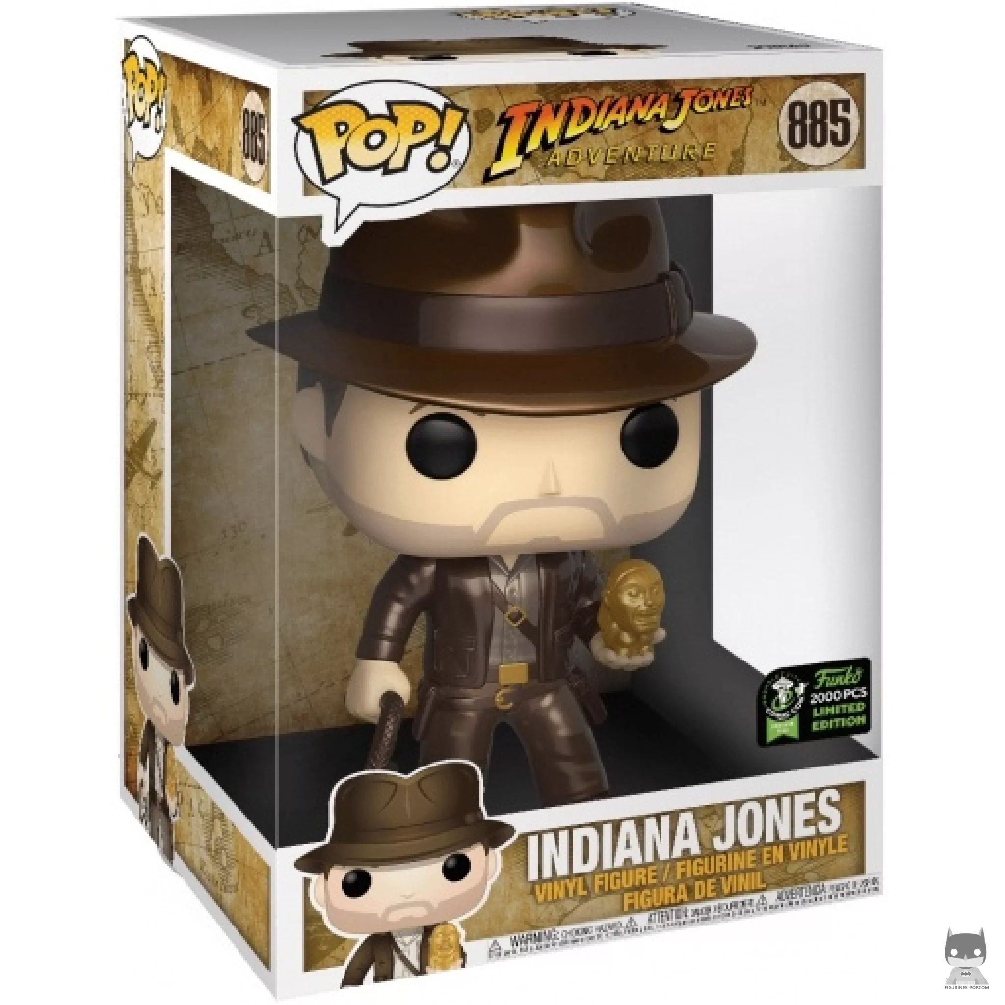 Indiana Jones (Metallic) (Supersized) Funko Pop! figure in its box