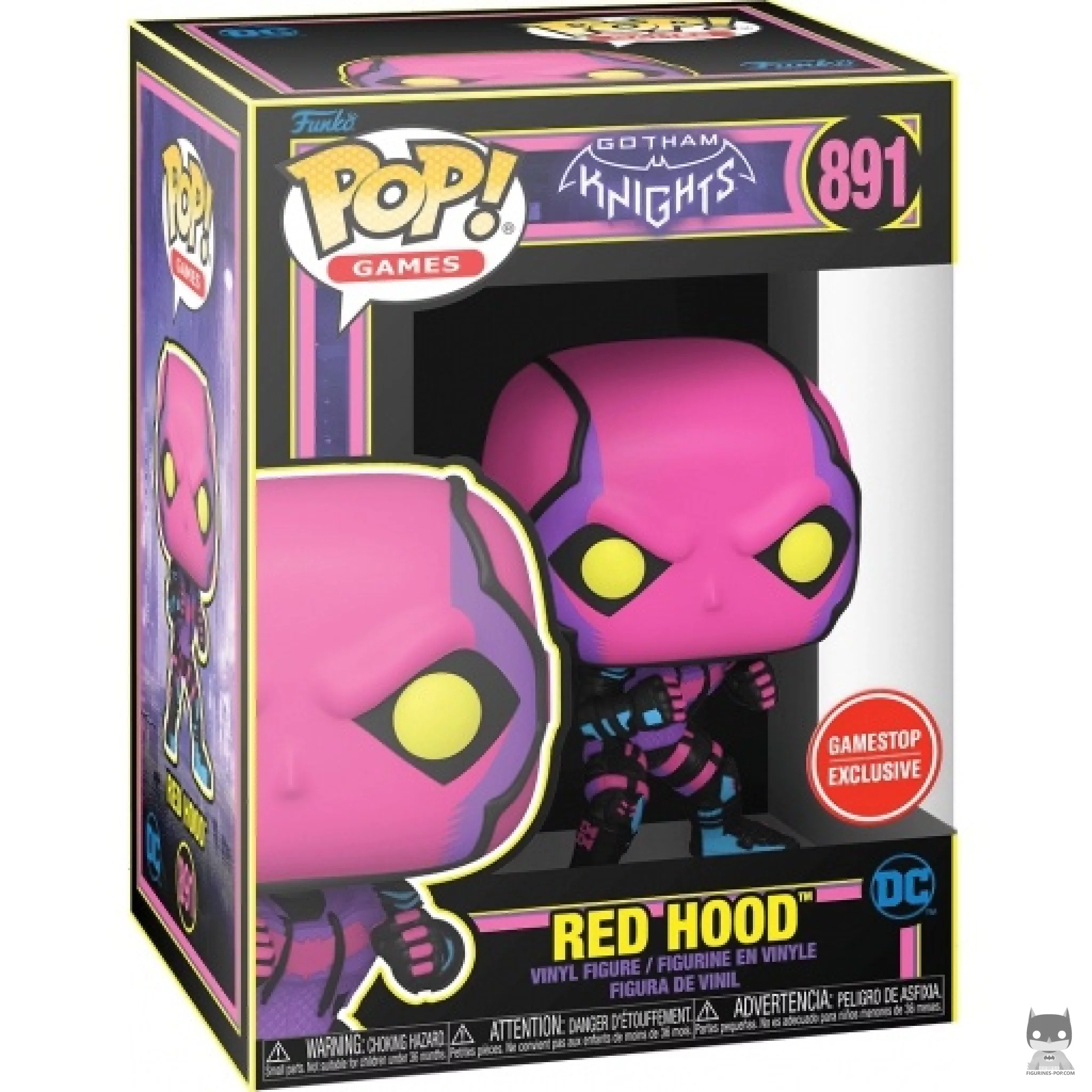 Red Hood (Blacklight) Funko Pop! figure in its box
