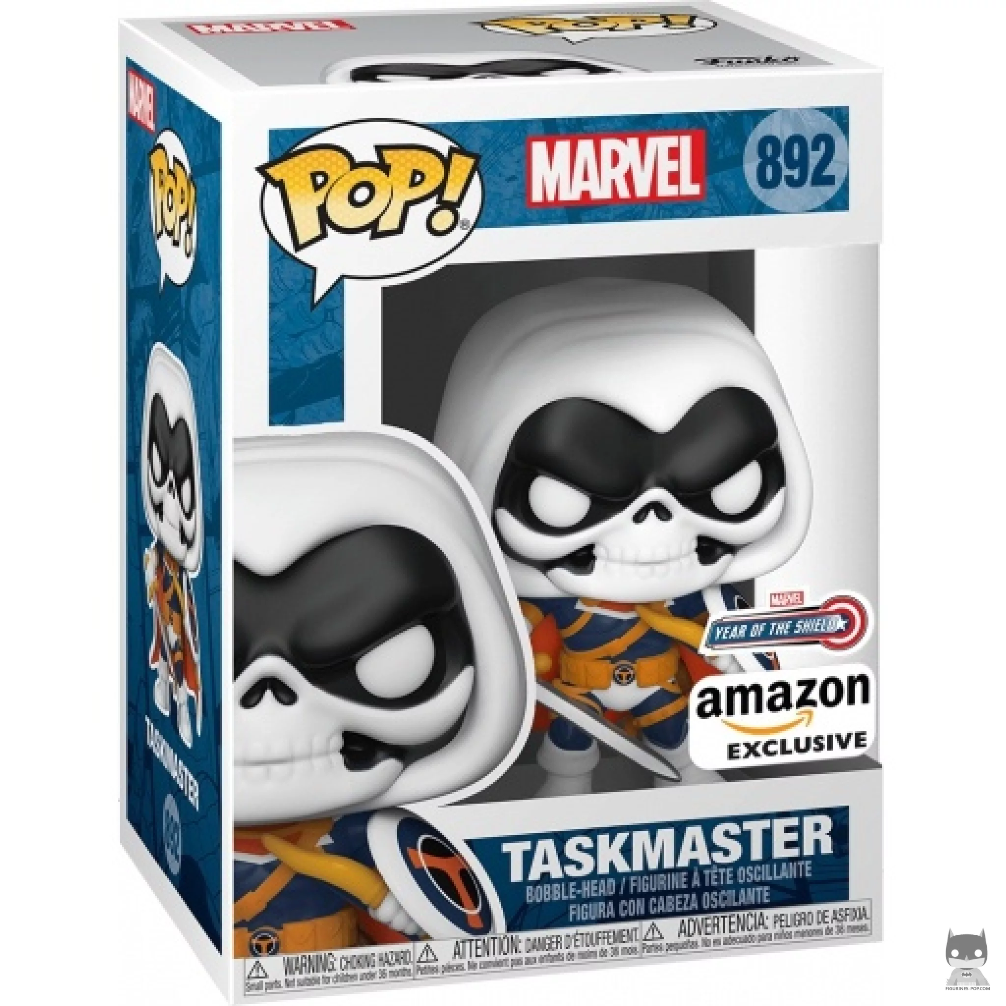 Taskmaster Funko Pop! figure in its box