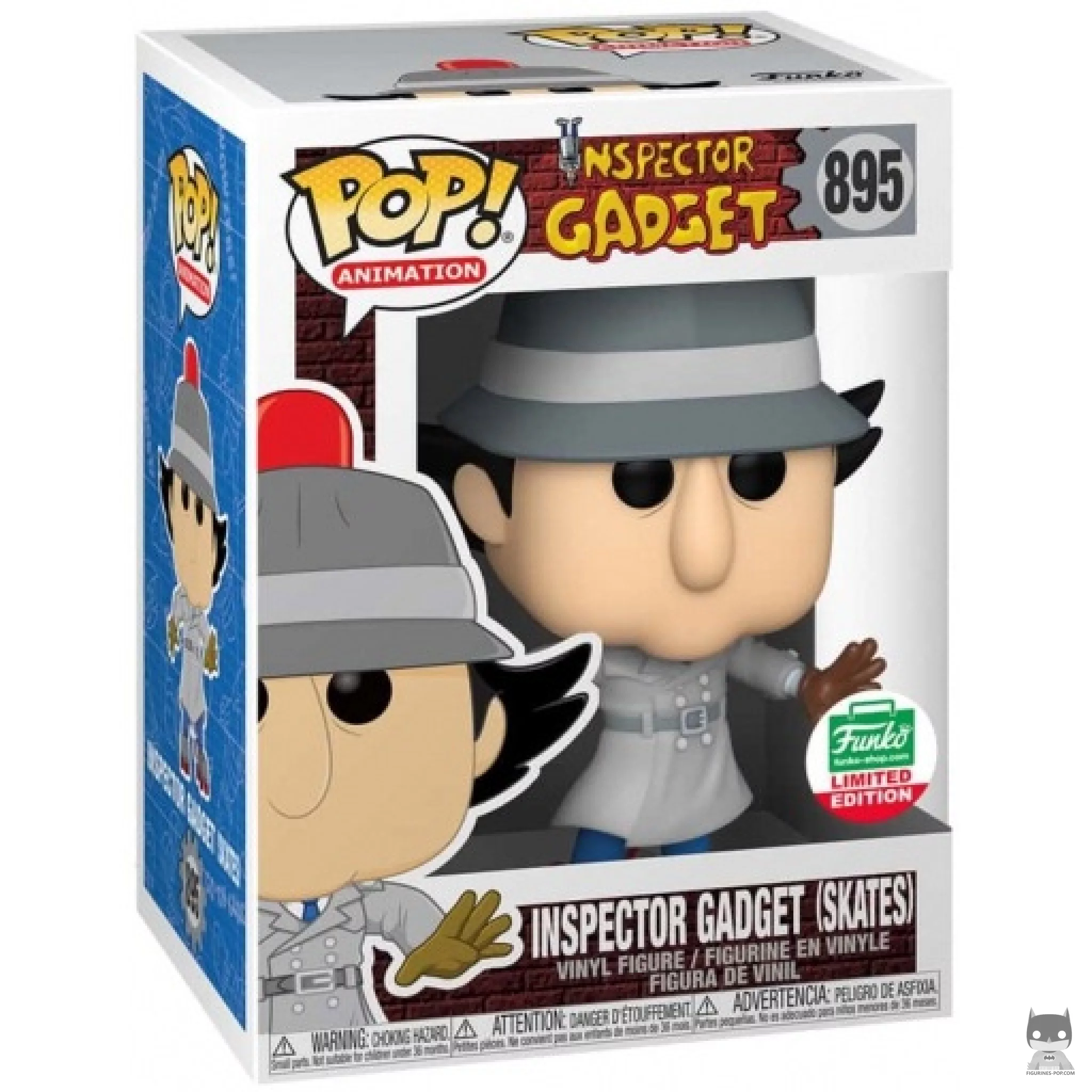 Inspector Gadget skates Funko Pop! figure in its box