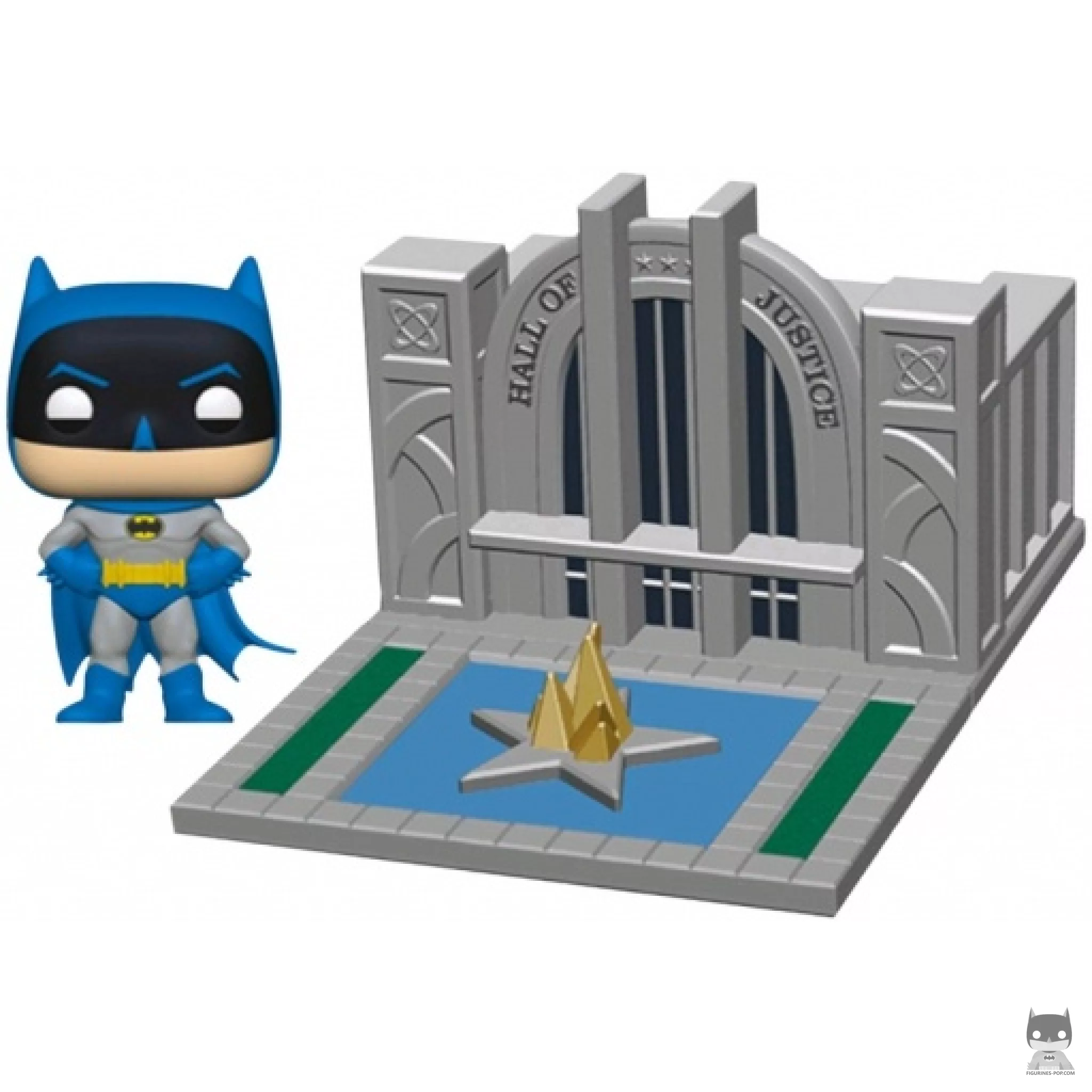 Batman with the Hall of Justice Funko Pop! figure (Batman)