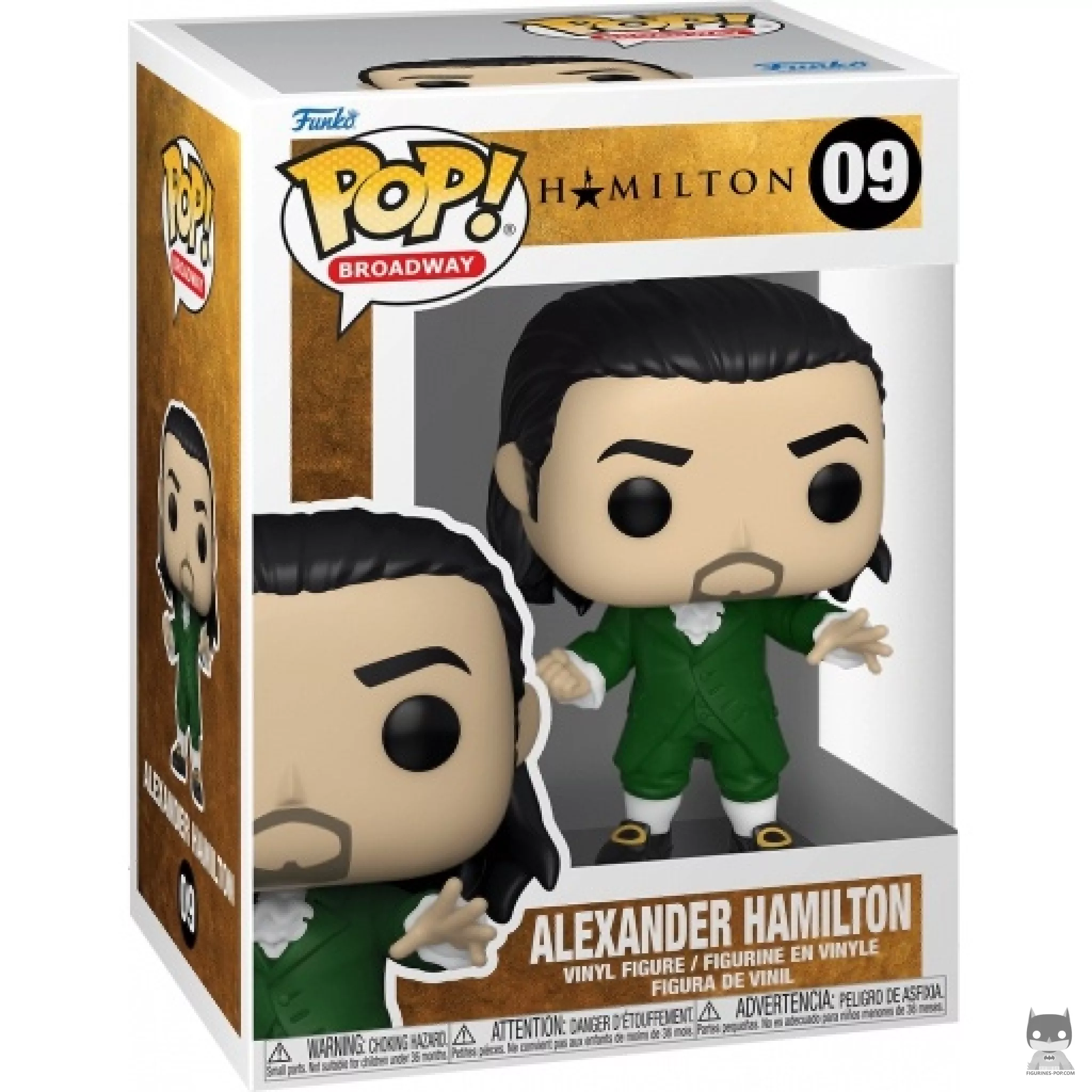 Alexander Hamilton Funko Pop! figure in its box