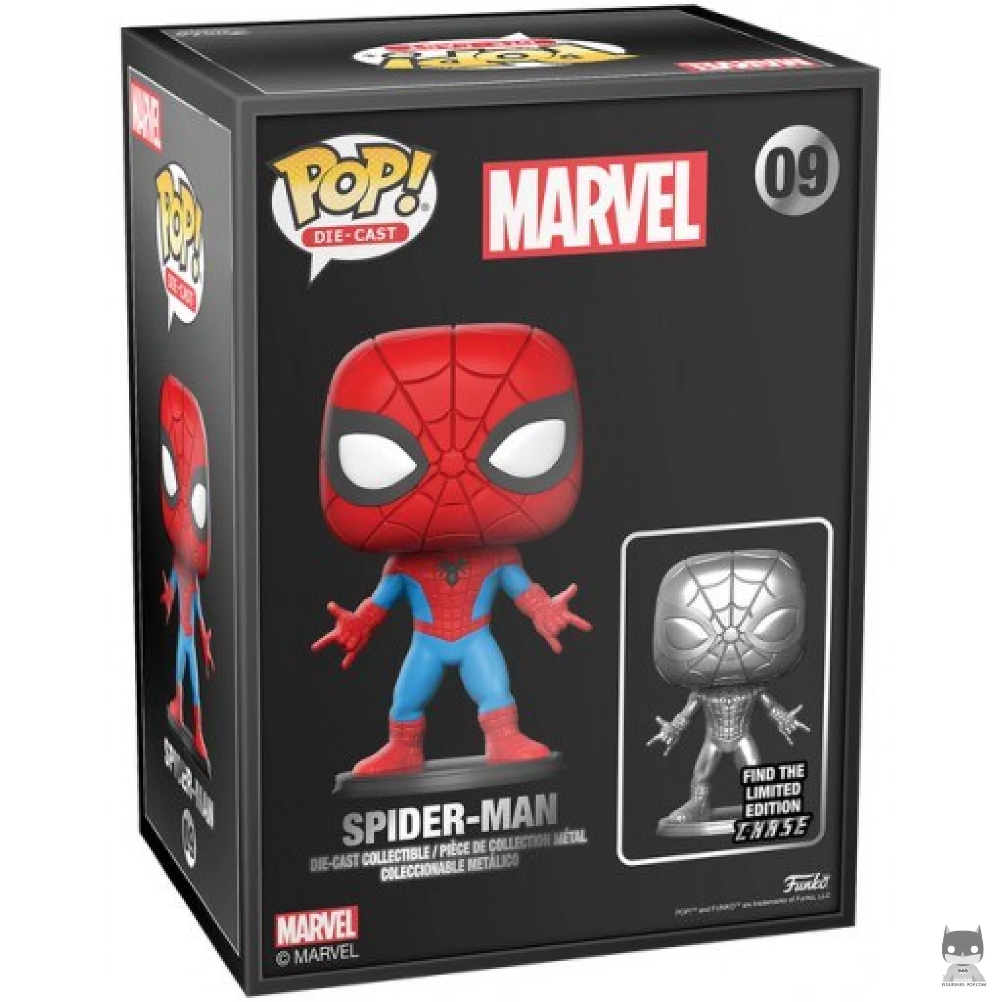 Spider-Man (Chase & Metallic) Funko Pop! figure in its box