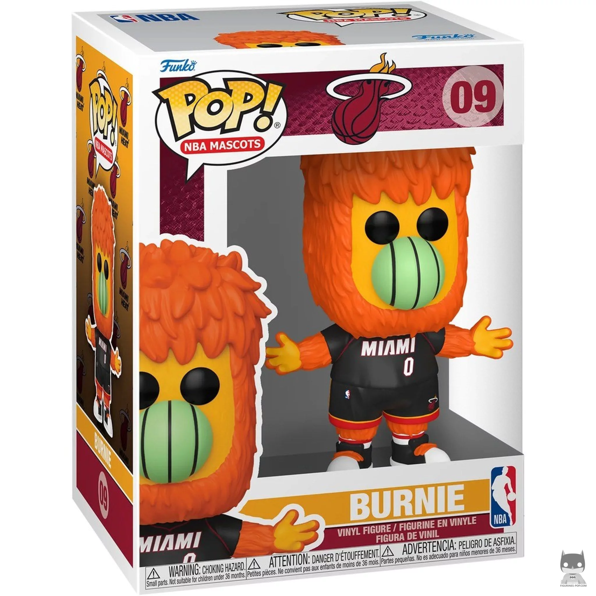 Burnie (Miami Heat) Funko Pop! figure in its box