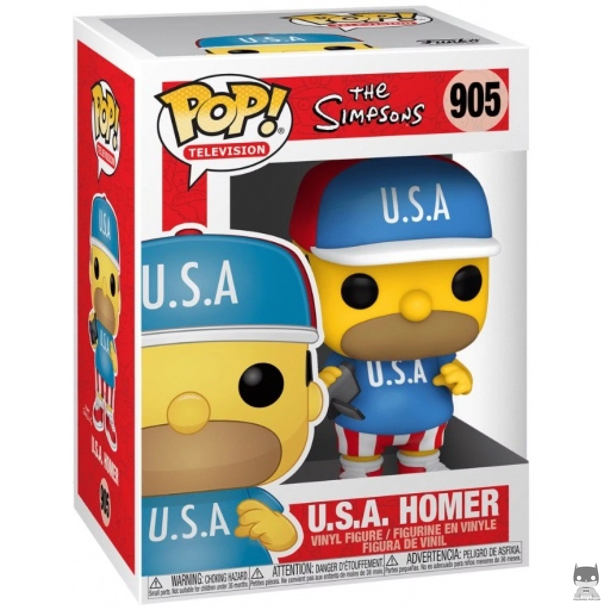 U.S.A Homer Funko Pop! figure in its box