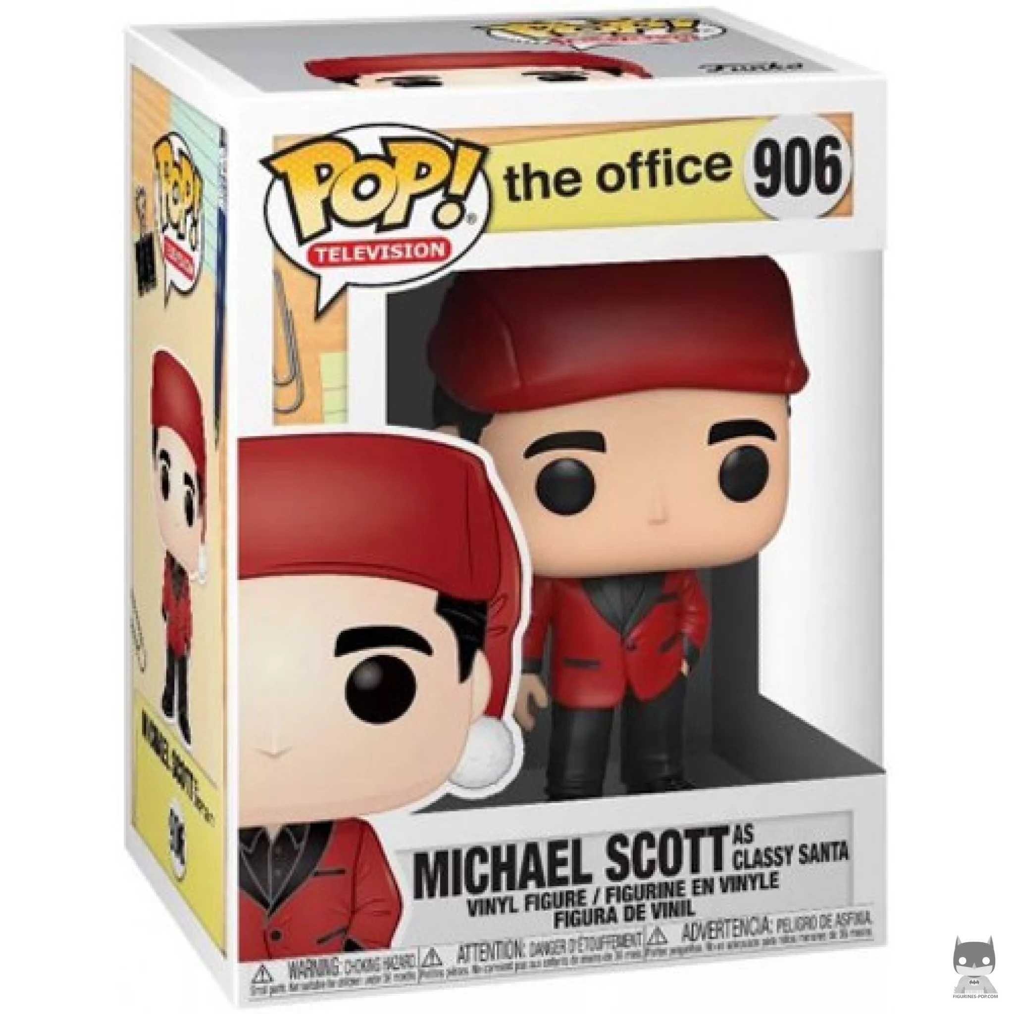 Michael Scott as Classy Santa Funko Pop! figure in its box