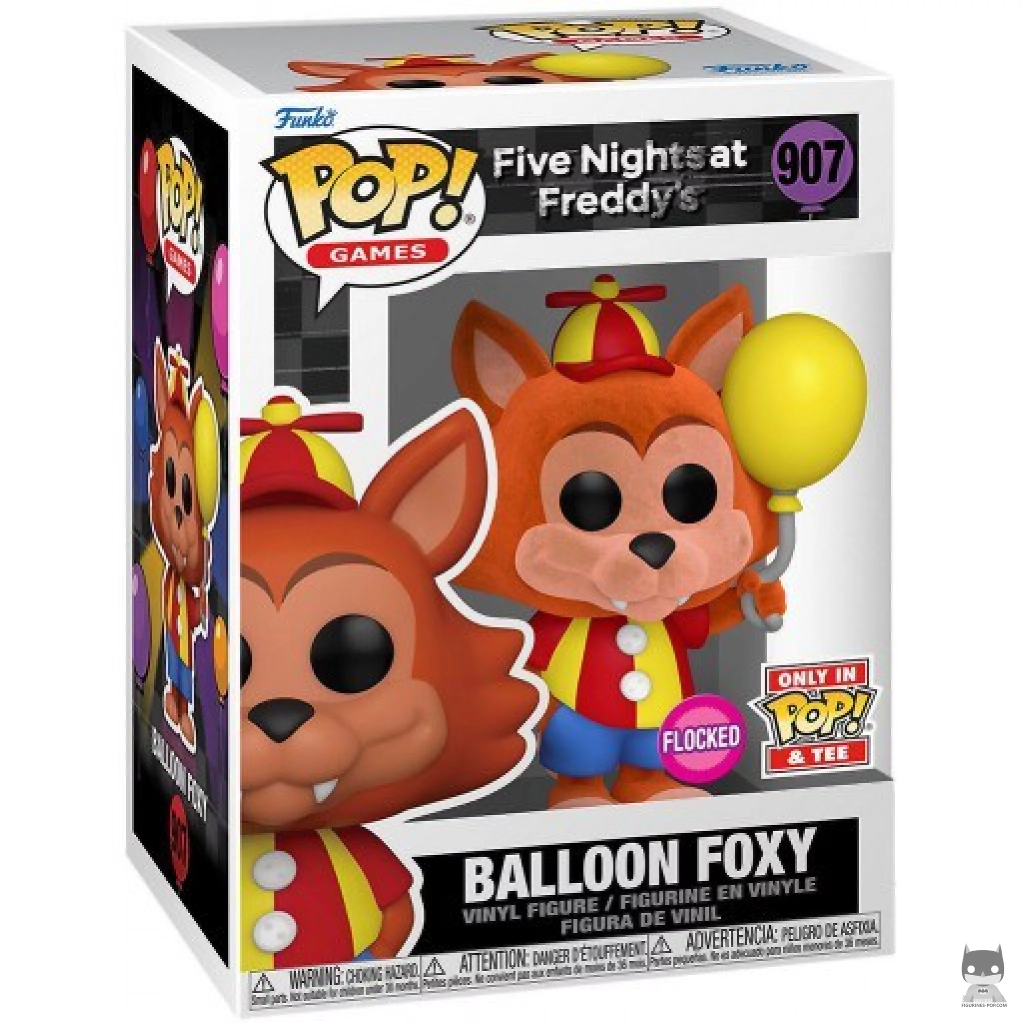 Balloon Foxy (Flocked) Funko Pop! figure in its box