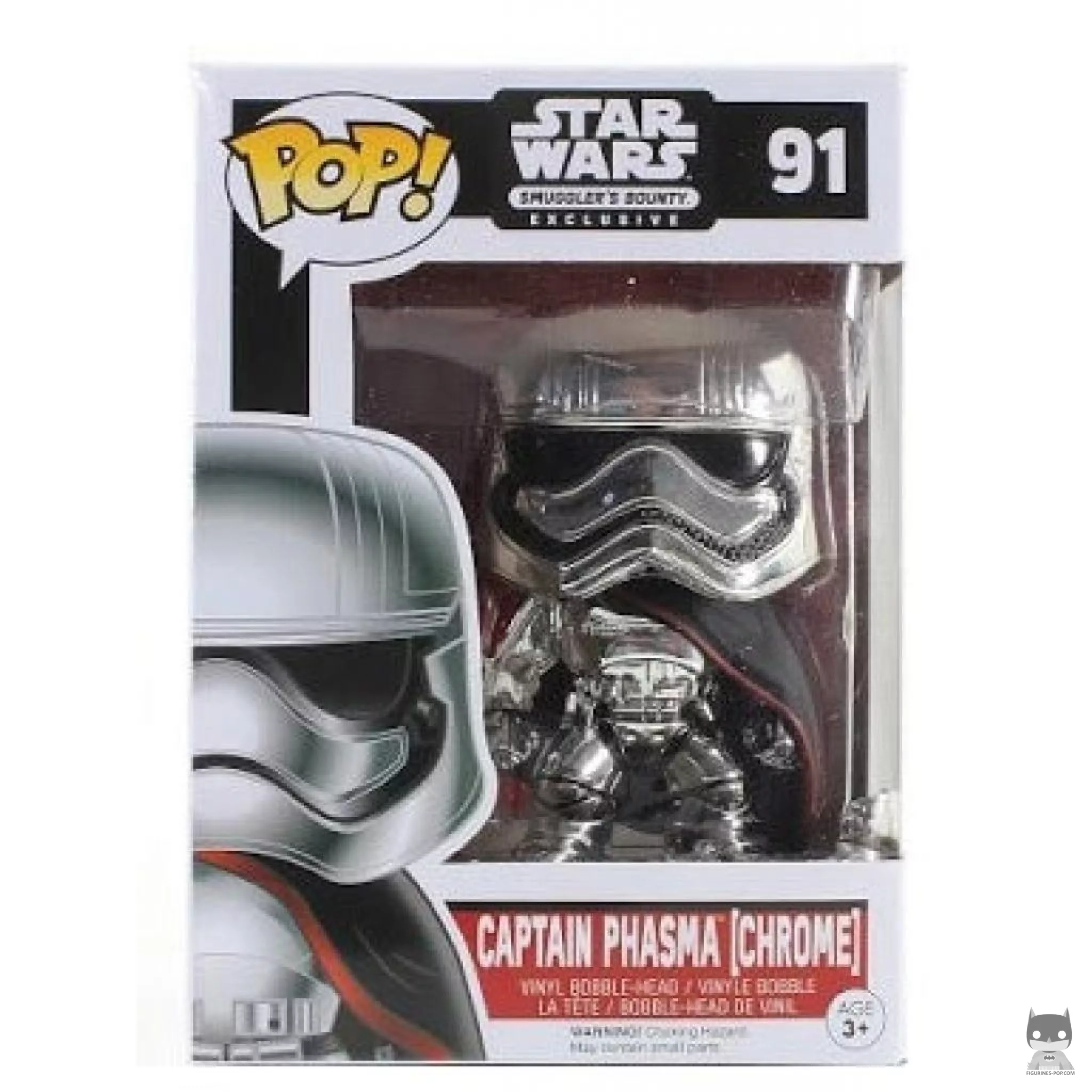 Captain Phasma (Chrome) Funko Pop! figure in its box
