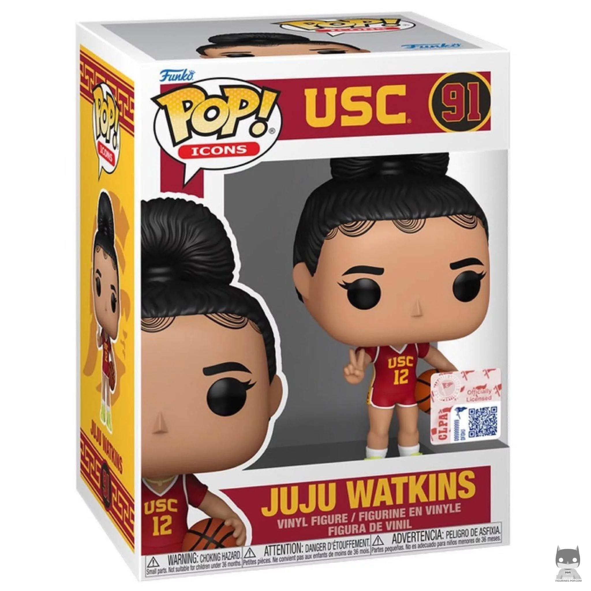 JuJu Watkins (Cardinal Jersey) Funko Pop! figure in its box