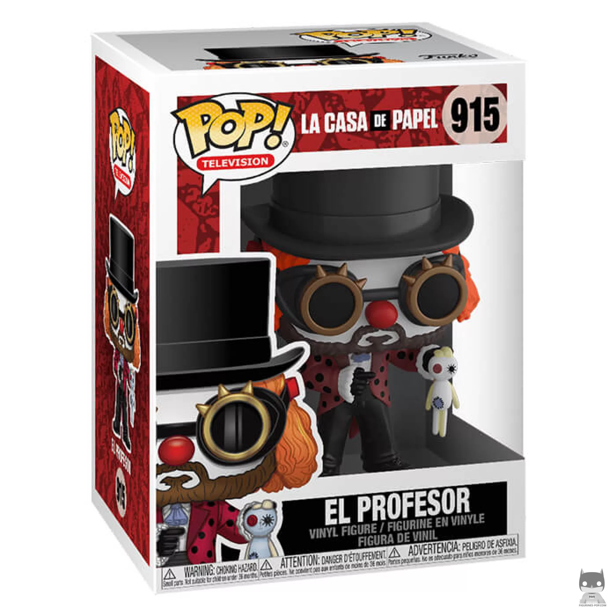 El Profesor Funko Pop! figure in its box