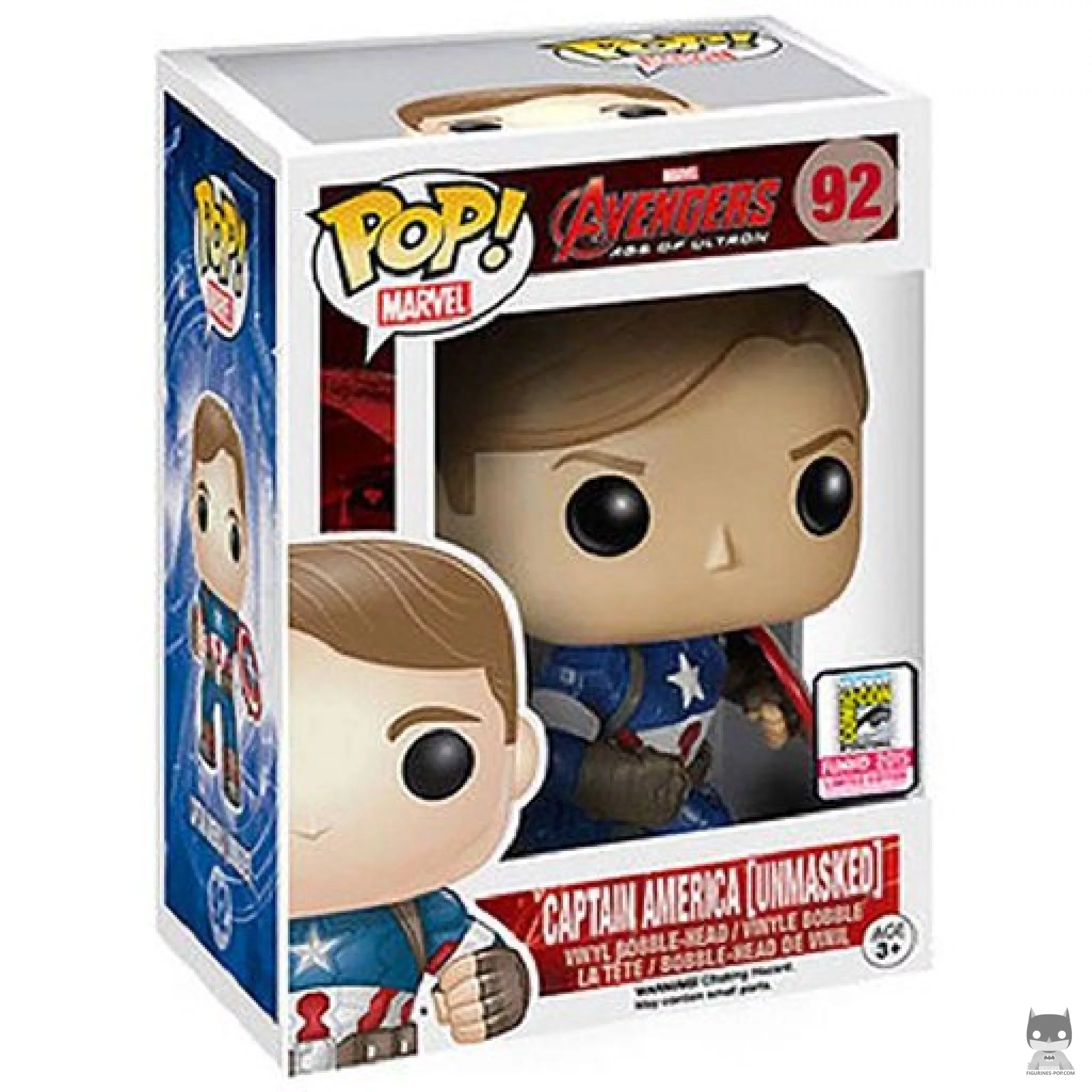 Captain America (Unmasked) Funko Pop! figure in its box