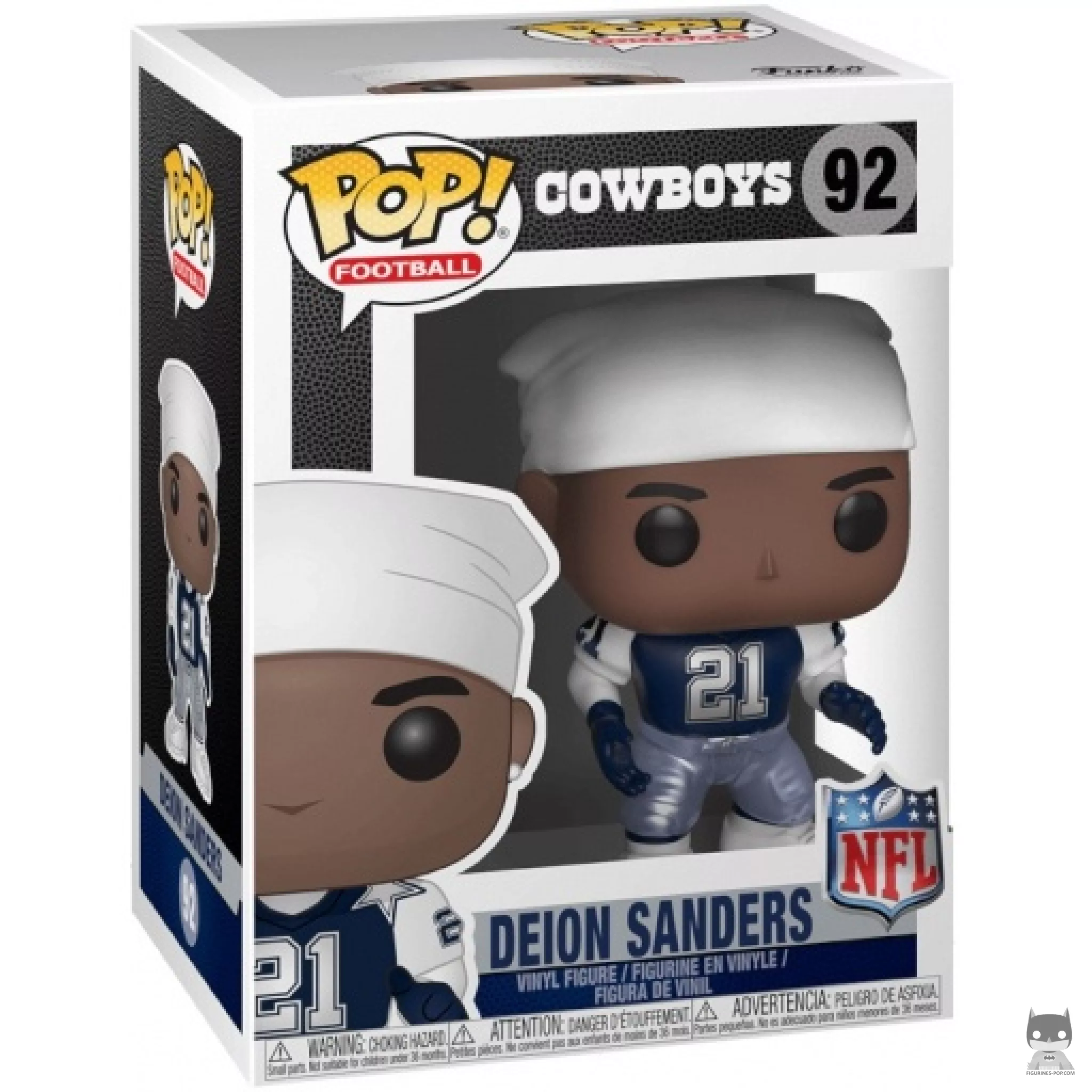 Deion Sanders (Third Jersey) Funko Pop! figure in its box