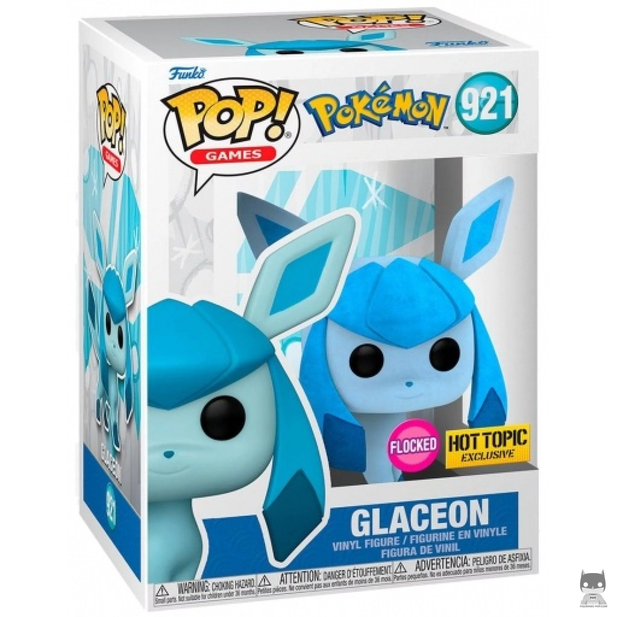 Glaceon (Flocked) Funko Pop! figure in its box