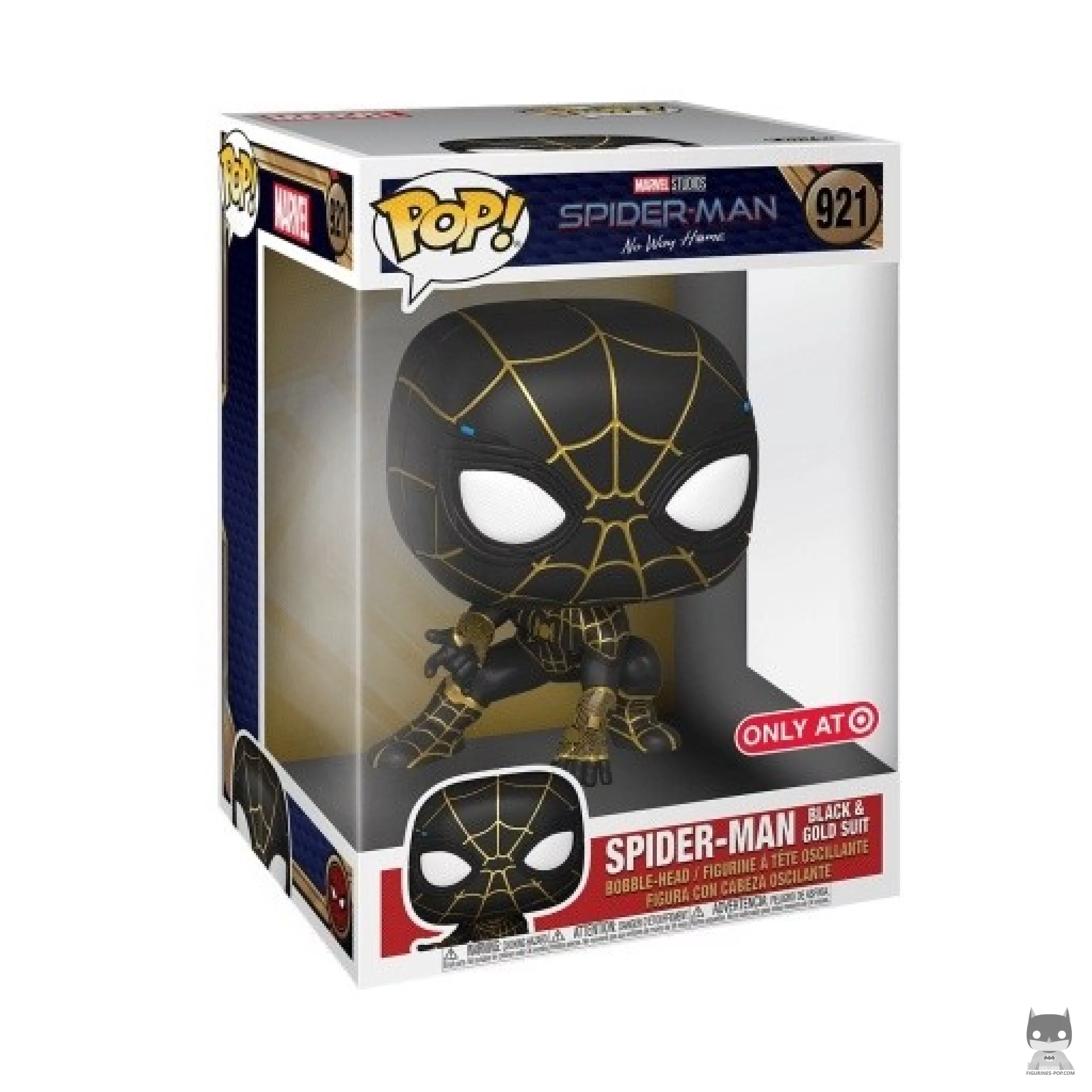 Spider-Man Black & Gold Suit (Supersized) Funko Pop! figure in its box