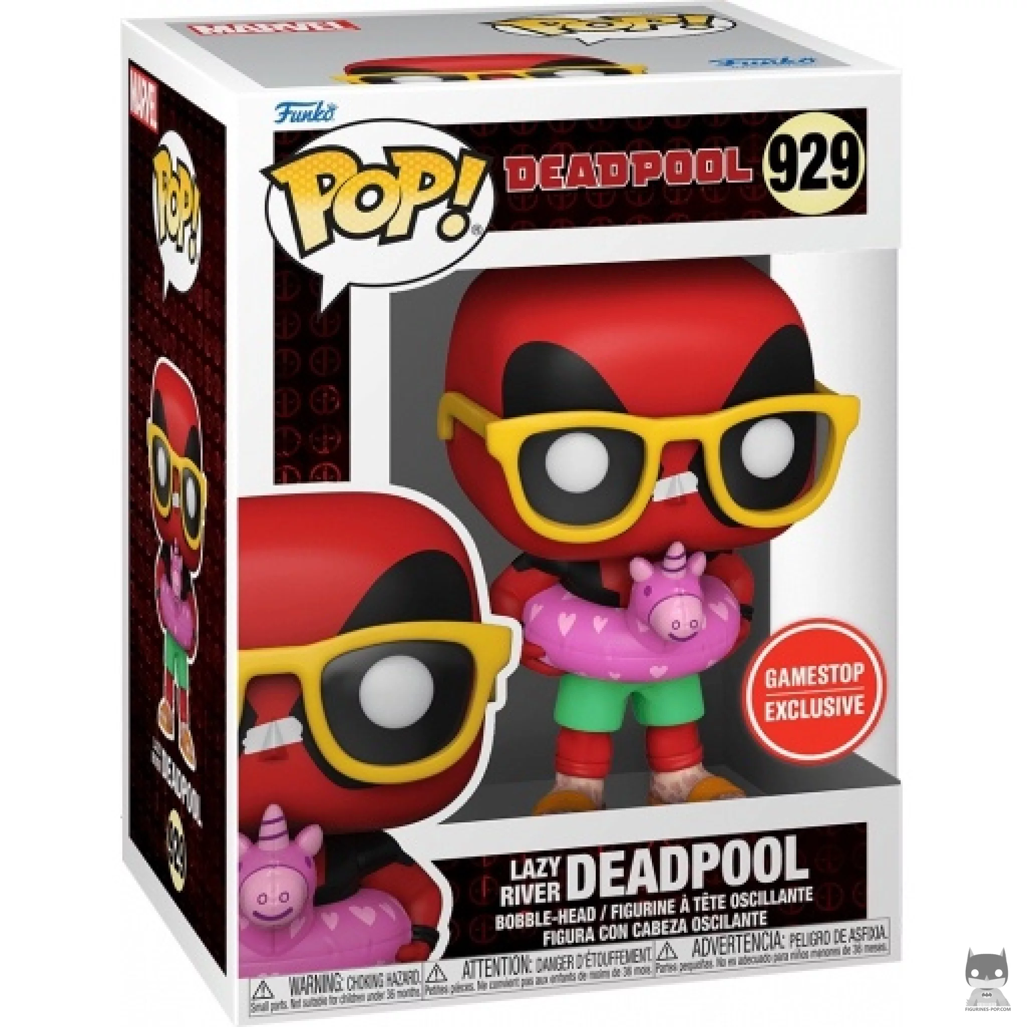 Lazy River Deadpool Funko Pop! figure in its box