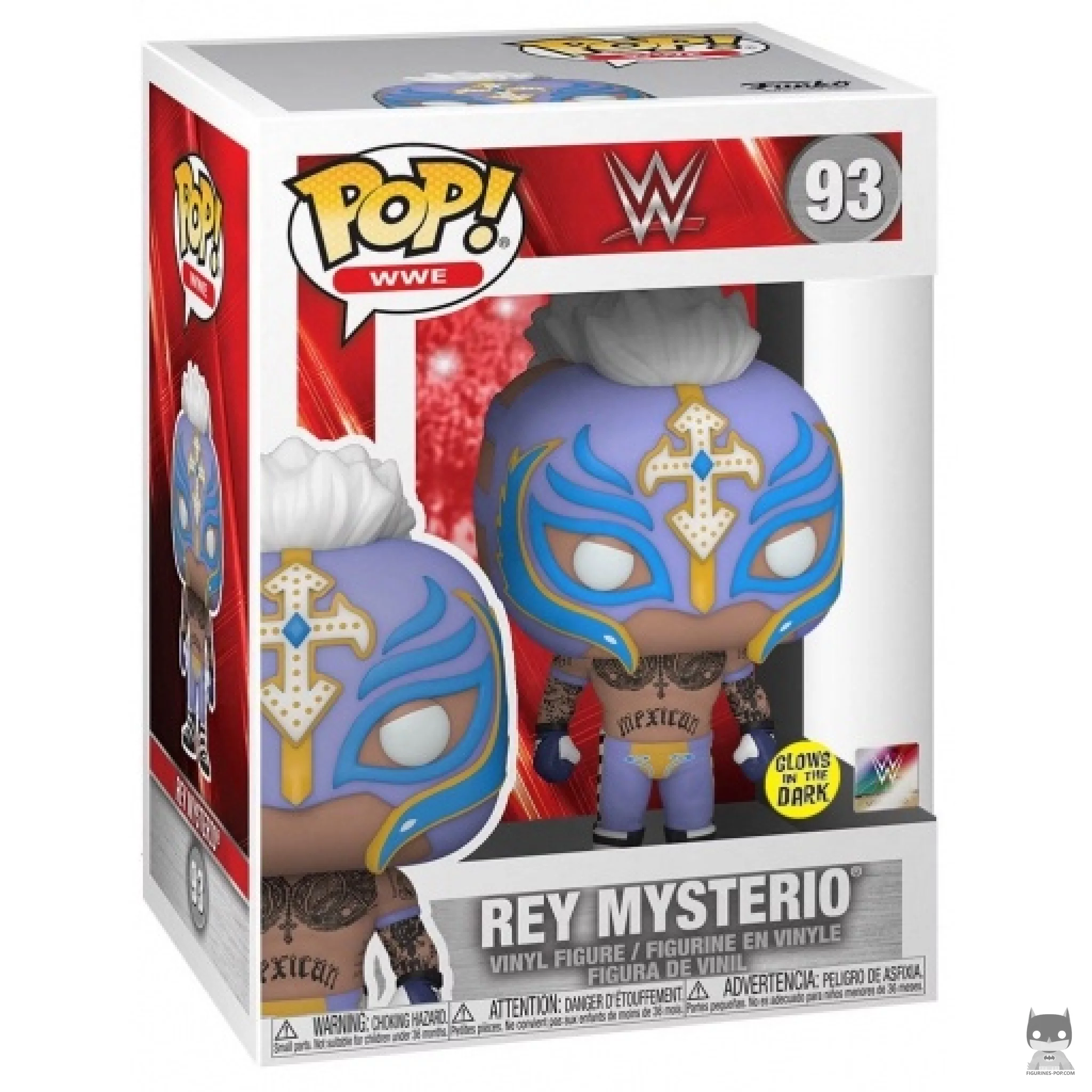 Rey Mysterio (Glow in the Dark) Funko Pop! figure in its box