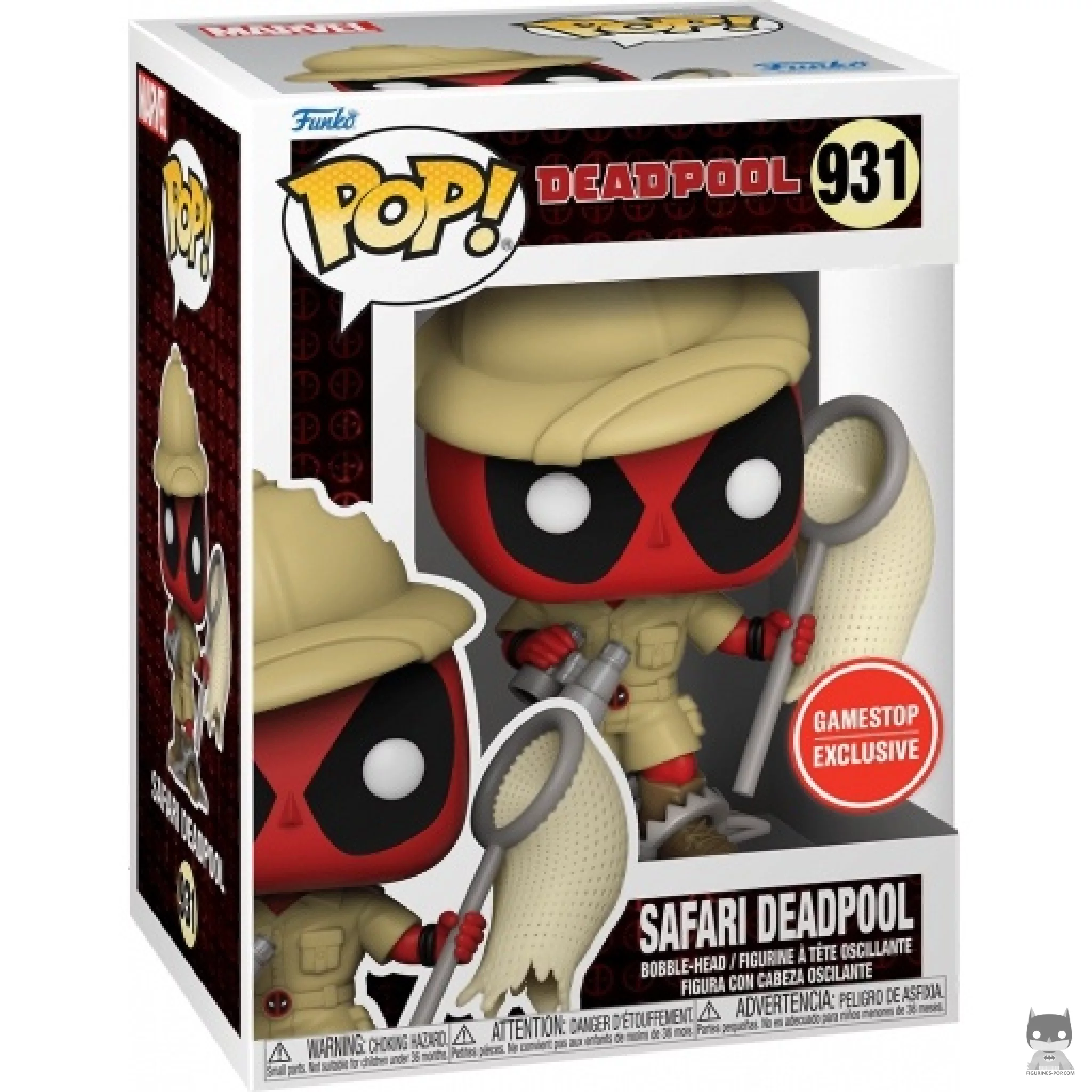 Safari Deadpool Funko Pop! figure in its box