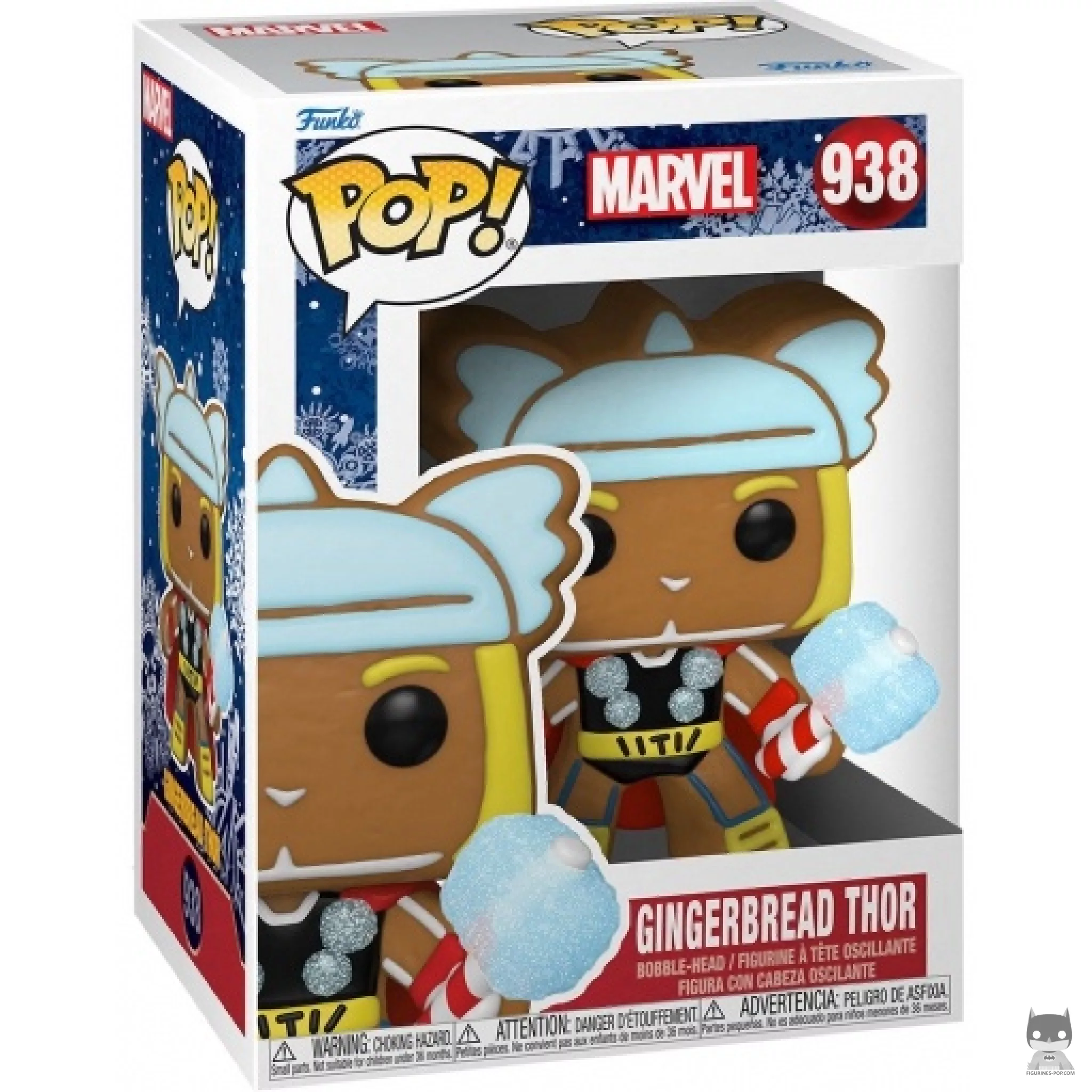 Gingerbread Thor Funko Pop! figure in its box