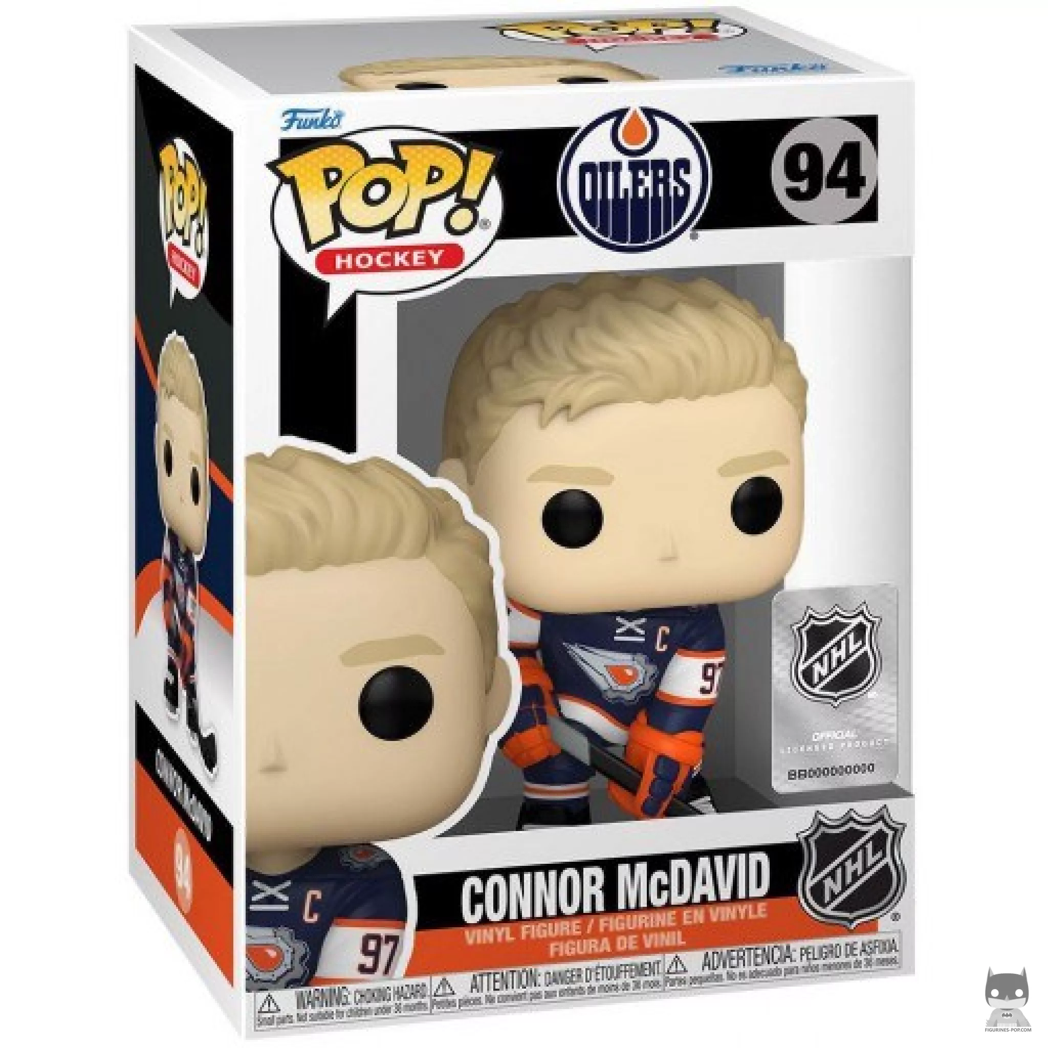 Connor McDavid Funko Pop! figure in its box