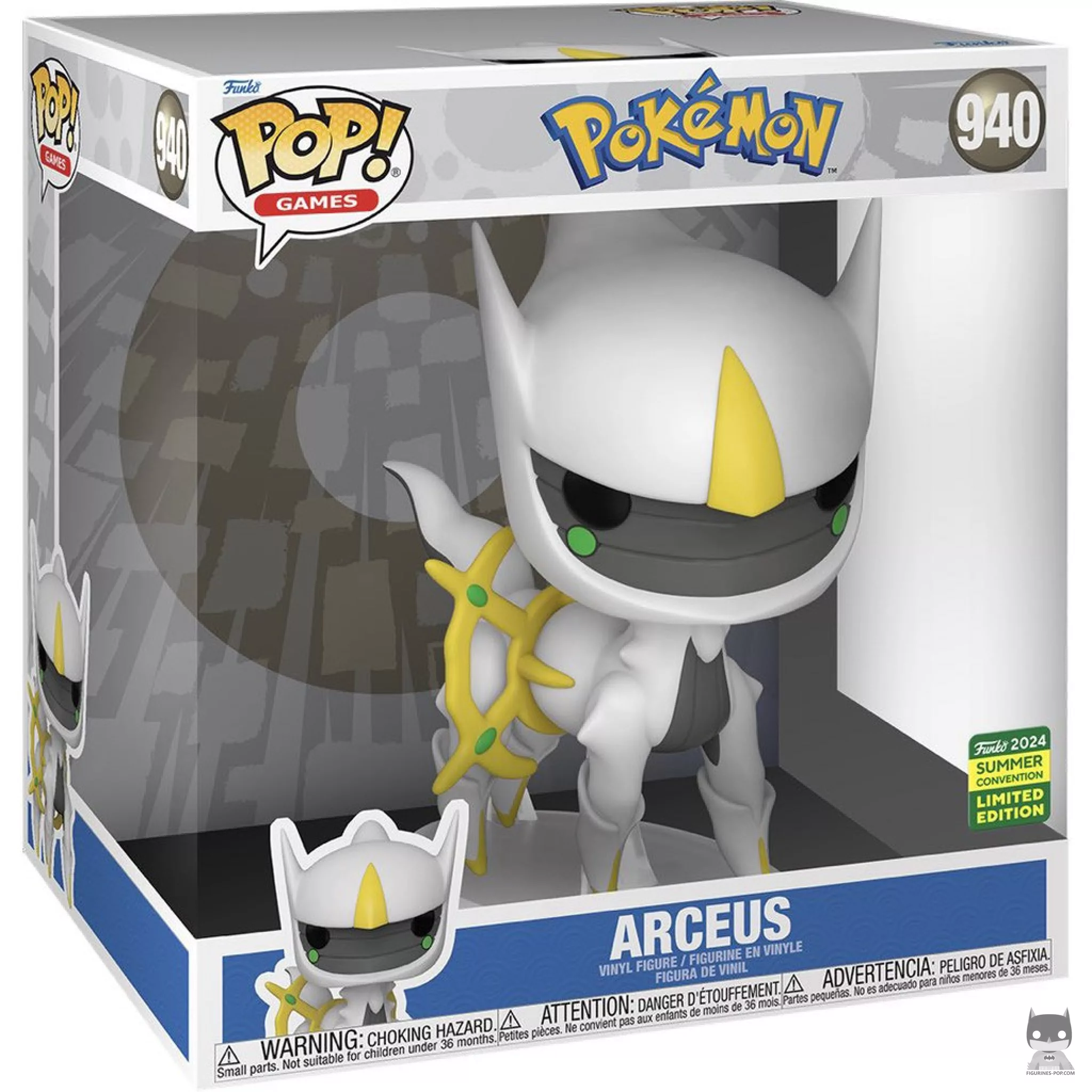 Arceus (Supersized) Funko Pop! figure in its box