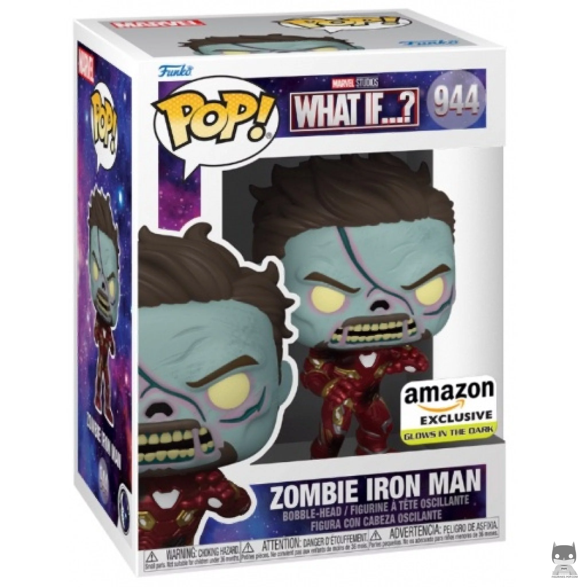 Zombie Iron Man (Glow in the Dark) Funko Pop! figure in its box