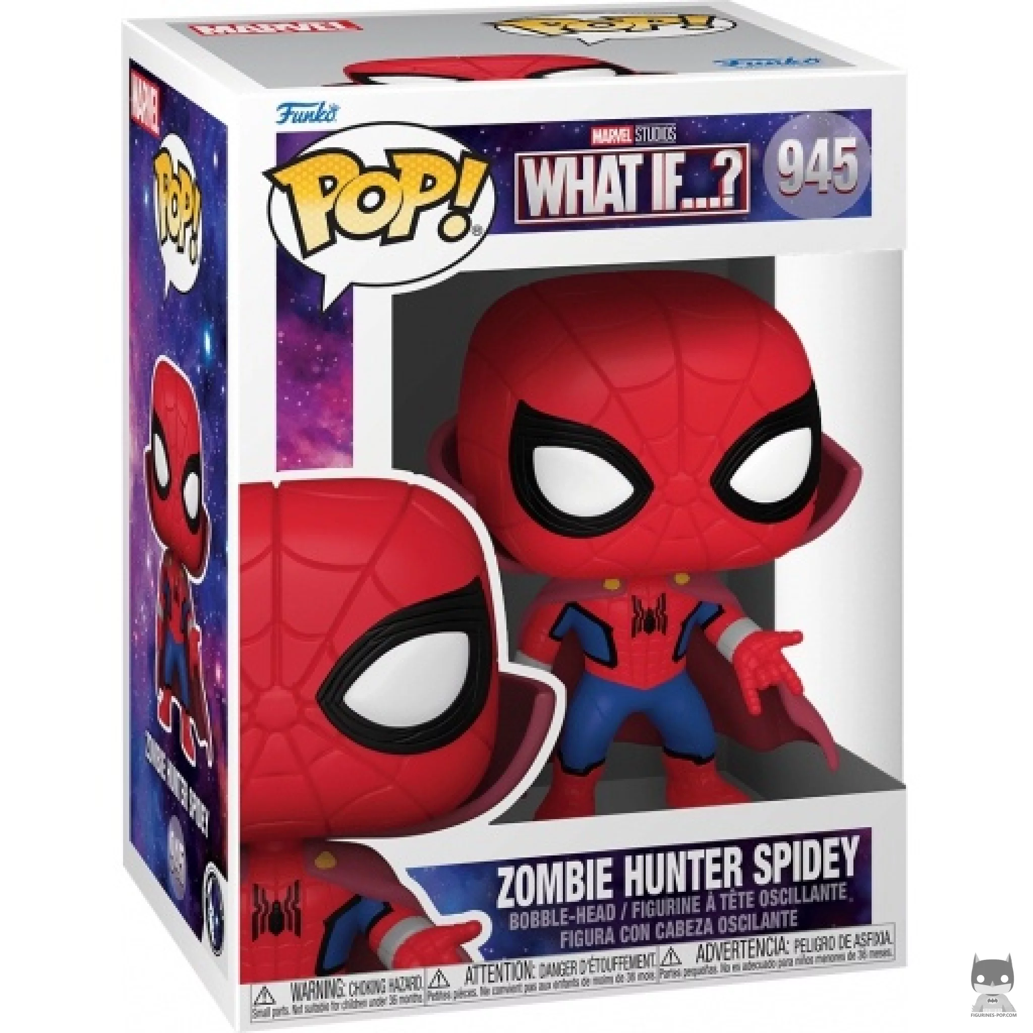Zombie Hunter Spidey Funko Pop! figure in its box