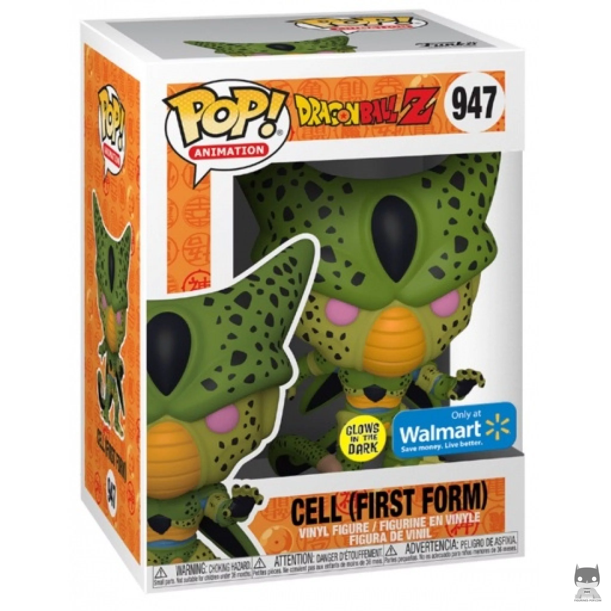 Cell First Form (Glow in the Dark) Funko Pop! figure in its box