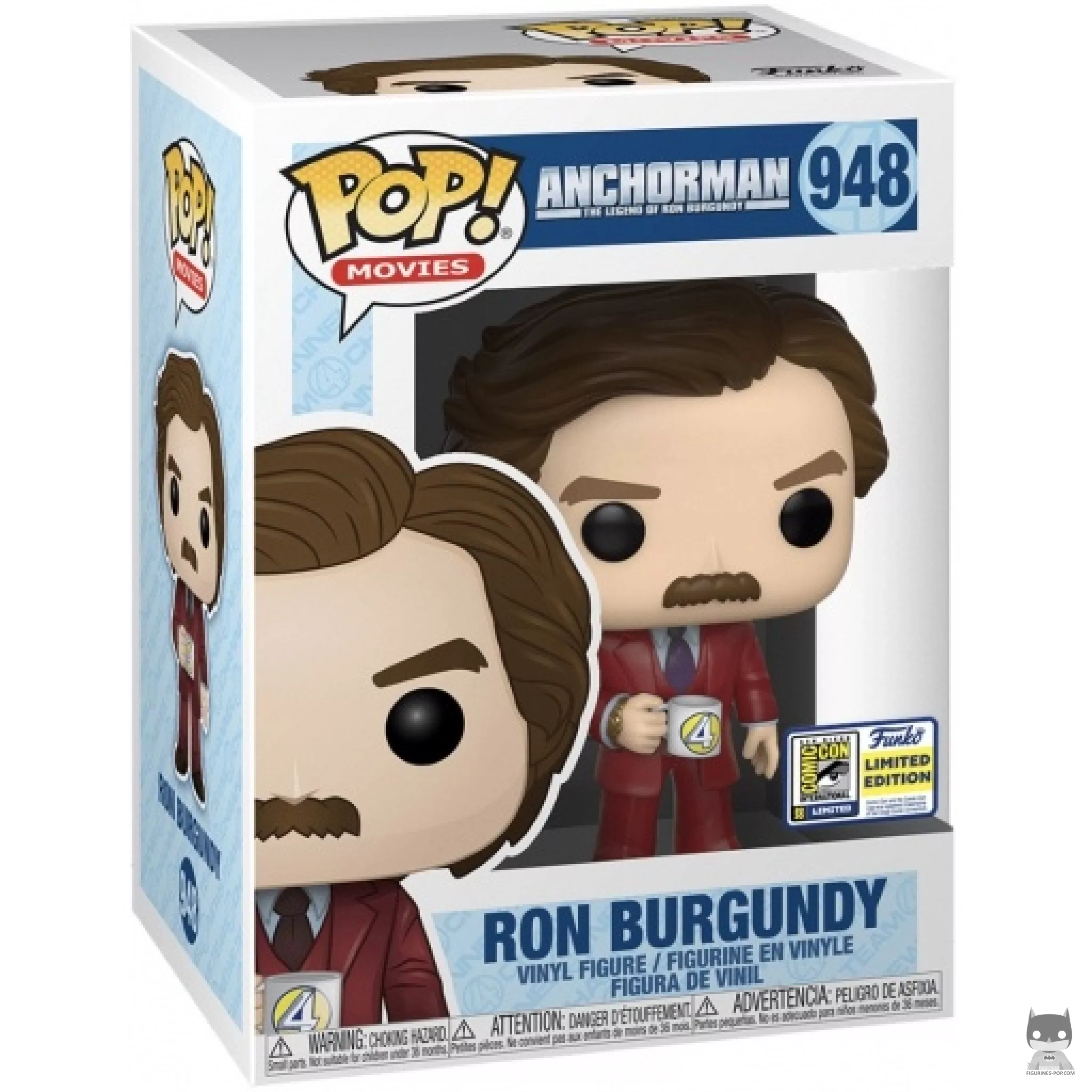 Ron Burgundy Funko Pop! figure in its box