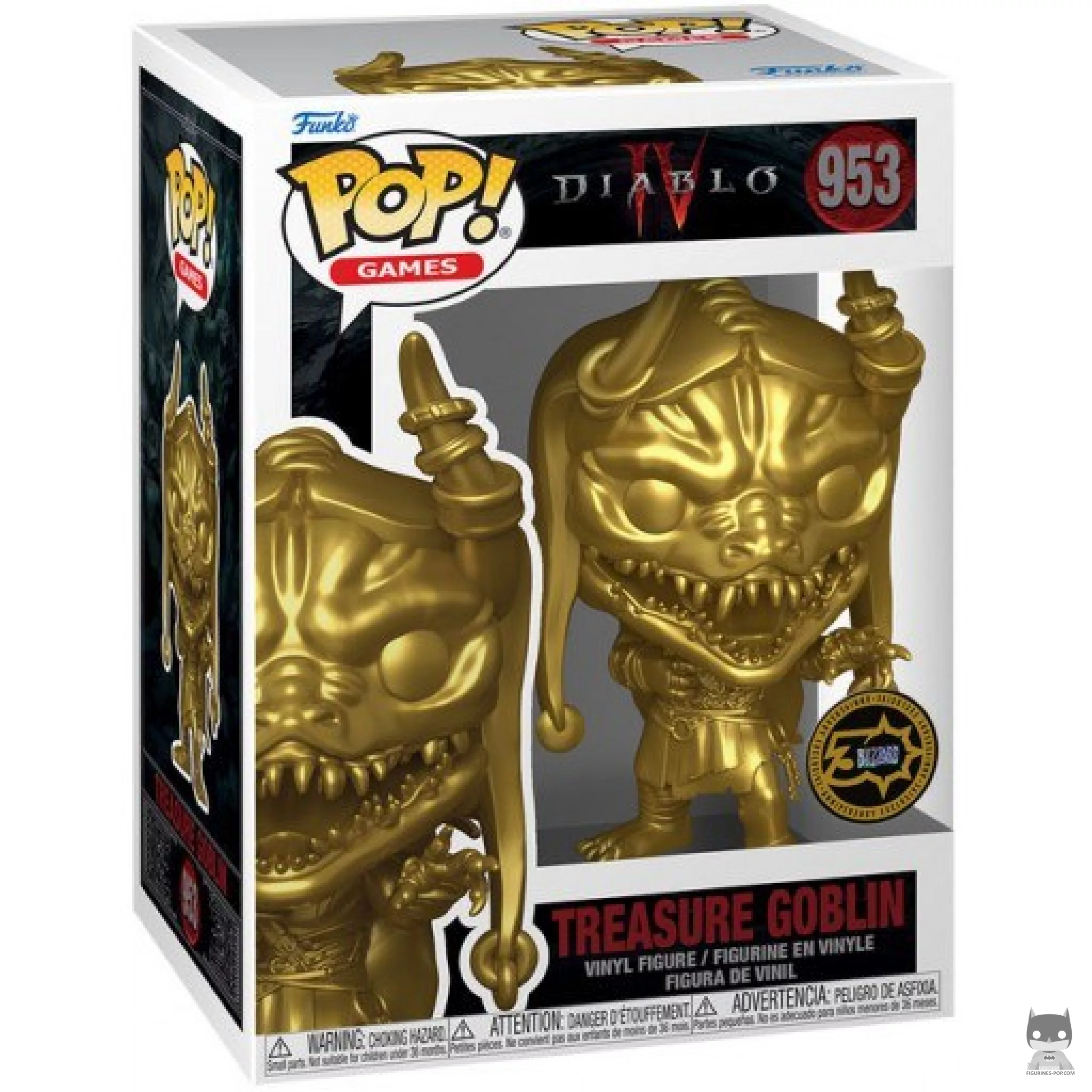 Treasure Goblin (Gold) Funko Pop! figure in its box