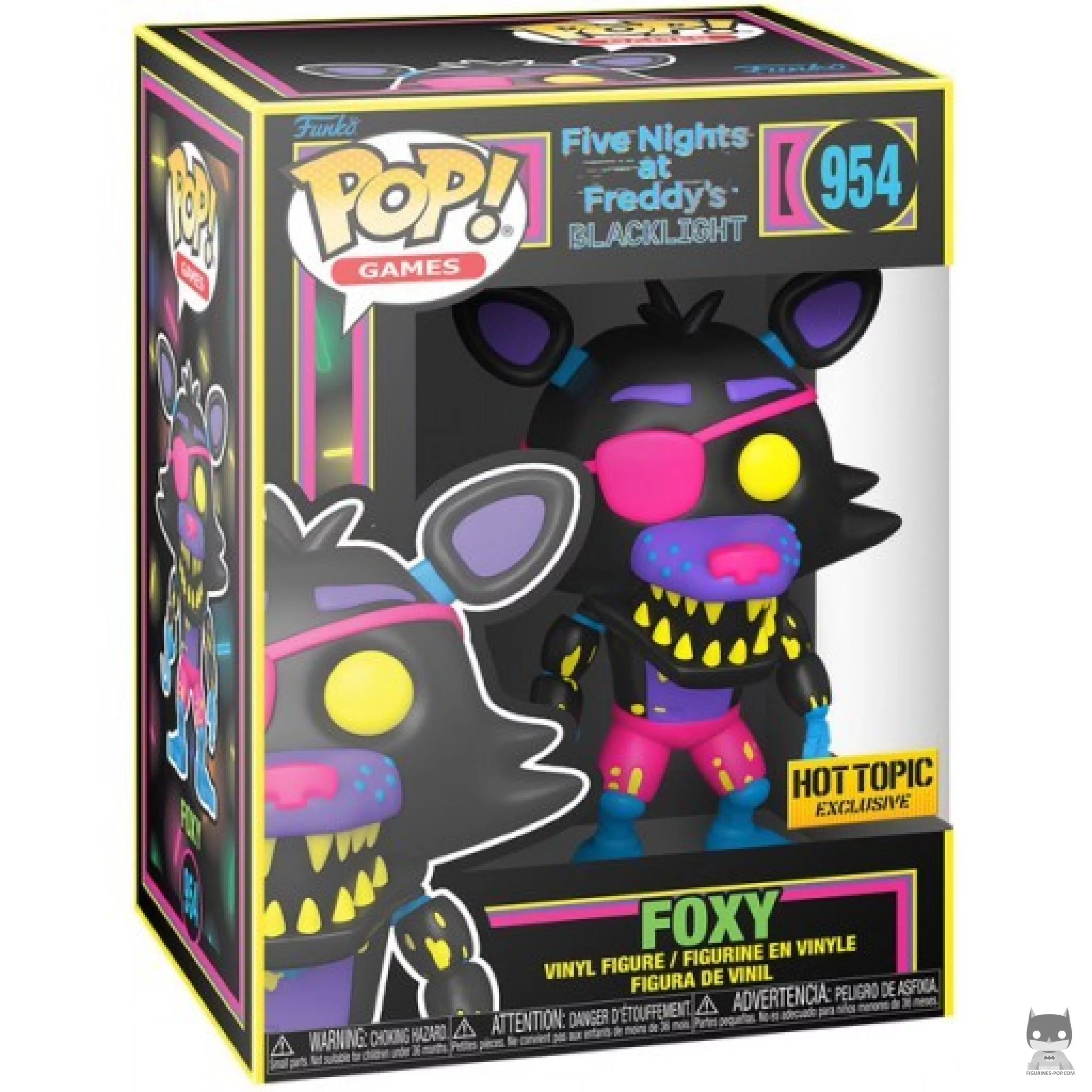 Foxy (Blacklight) Funko Pop! figure in its box