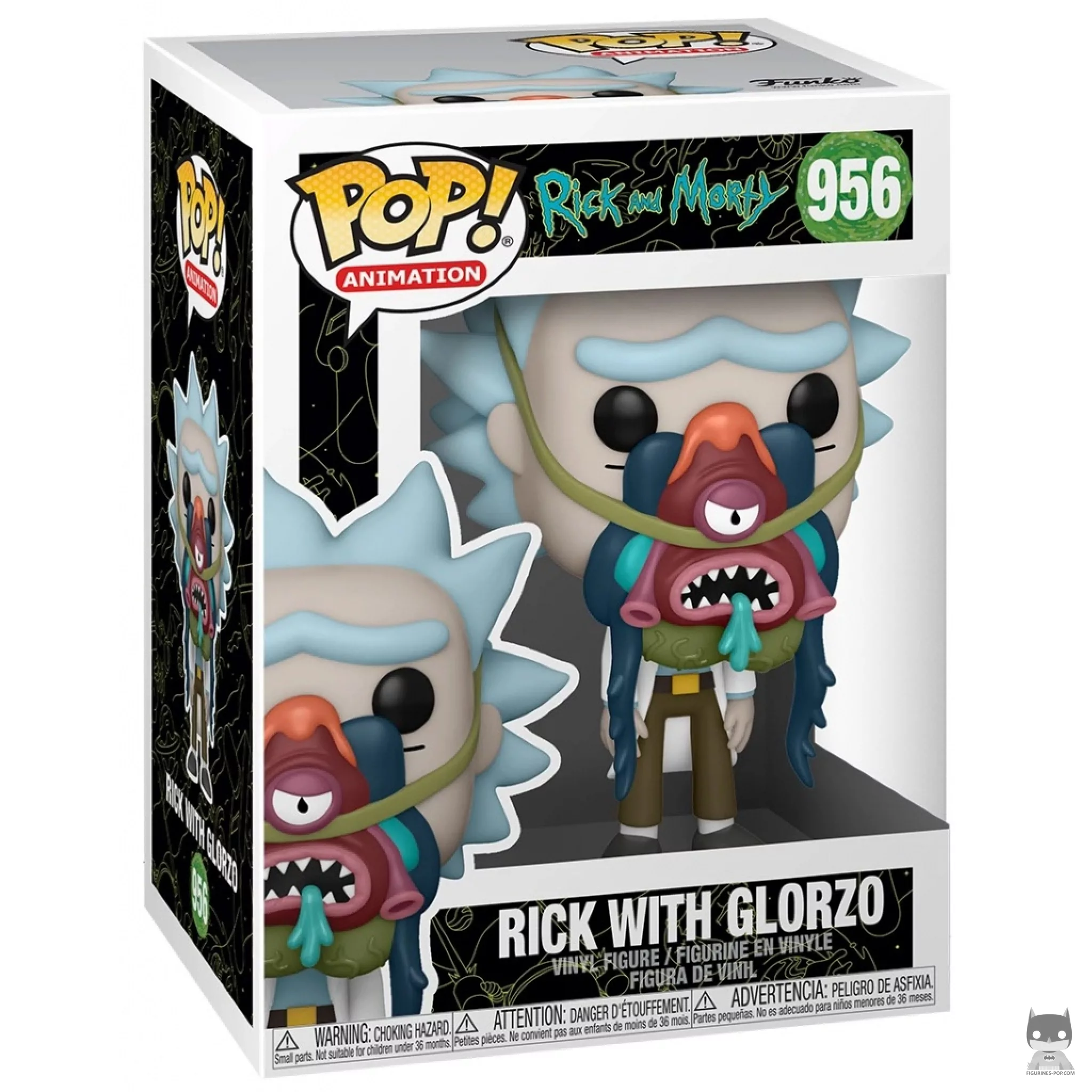 Rick with Glorzo Funko Pop! figure in its box
