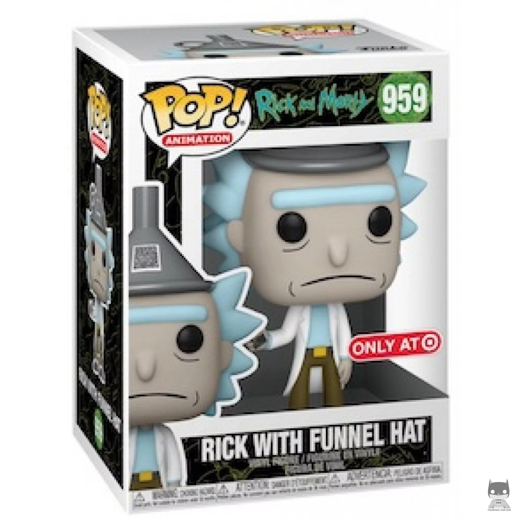 Rick with Funnel Hat Funko Pop! figure in its box