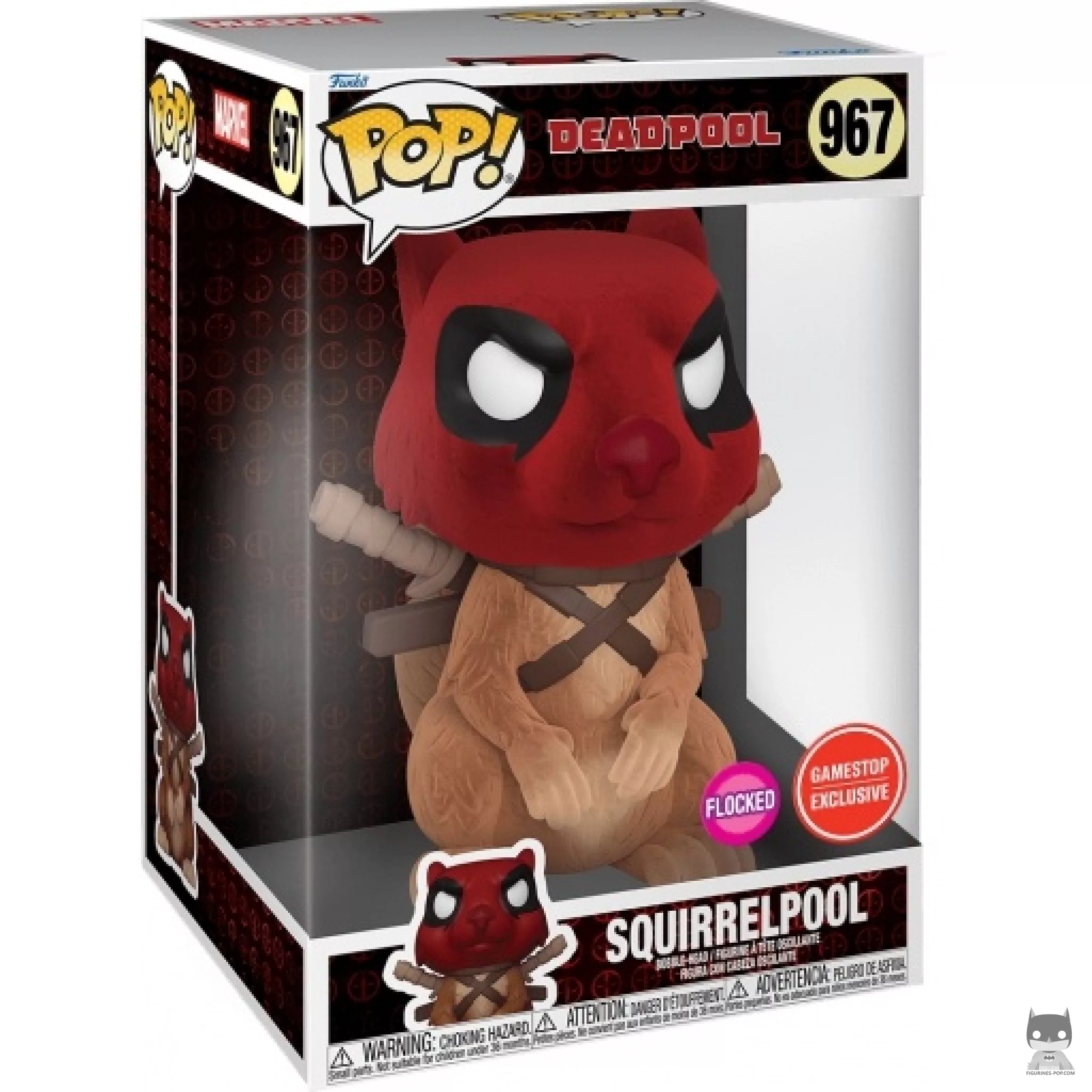 Squirrelpool (Flocked) Funko Pop! figure in its box