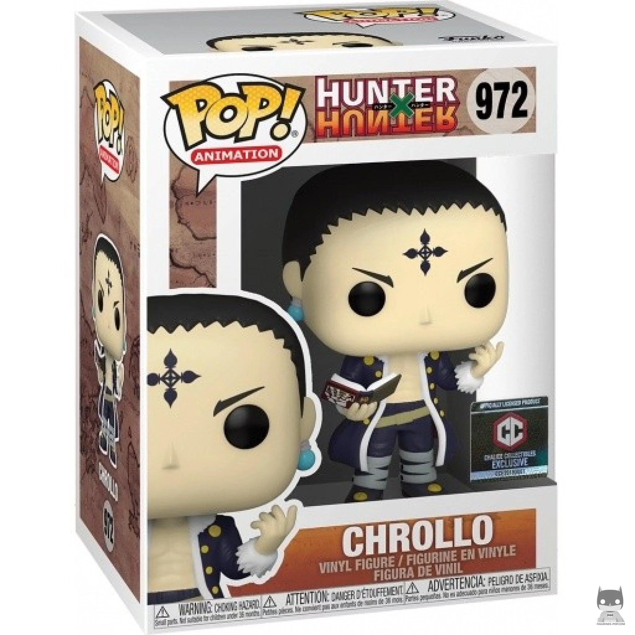 Chrollo Funko Pop! figure in its box