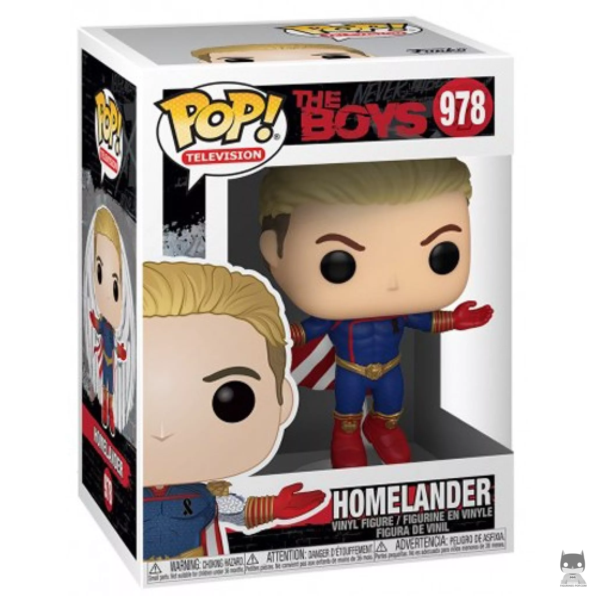 Homelander Funko Pop! figure in its box