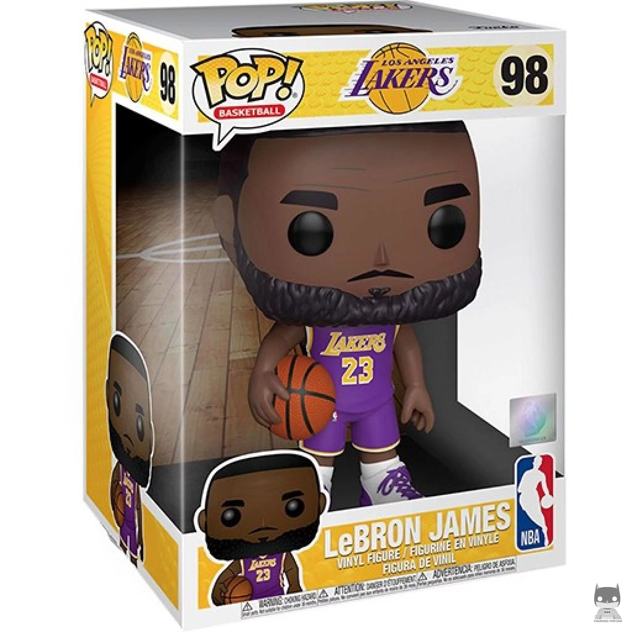 LeBron James (Purple) (Supersized) Funko Pop! figure in its box