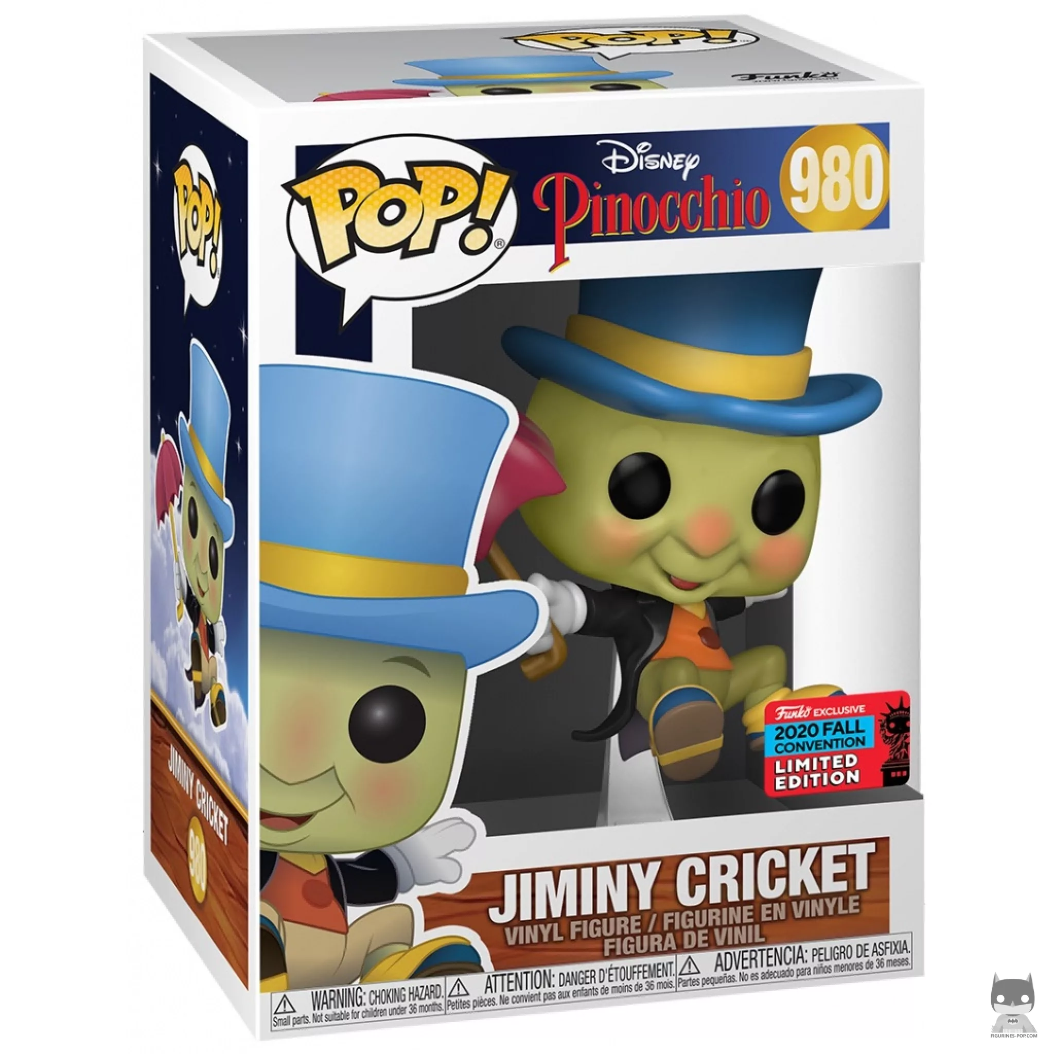 Jiminy Cricket with Umbrella Funko Pop! figure in its box