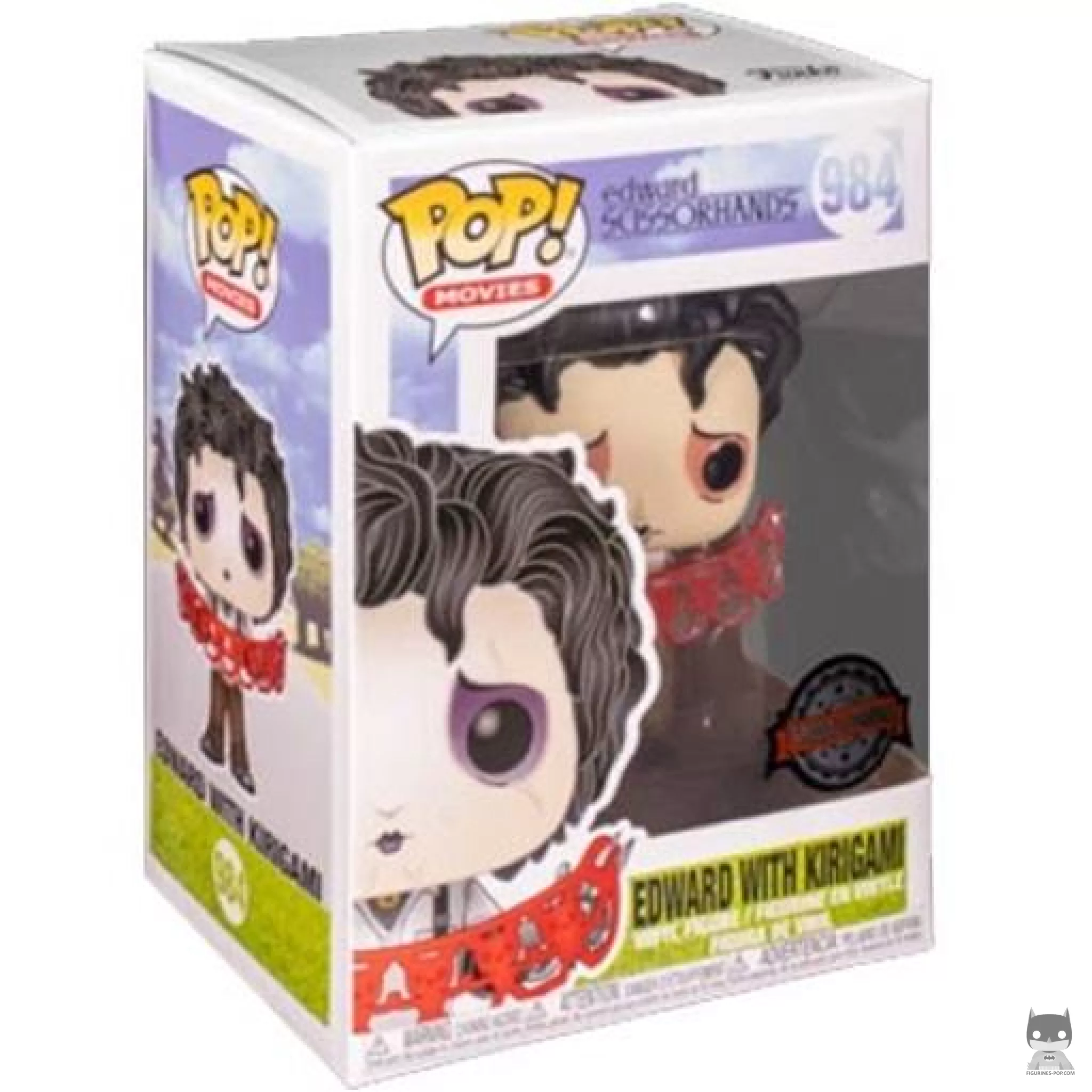 Edward with kirigama Funko Pop! figure in its box