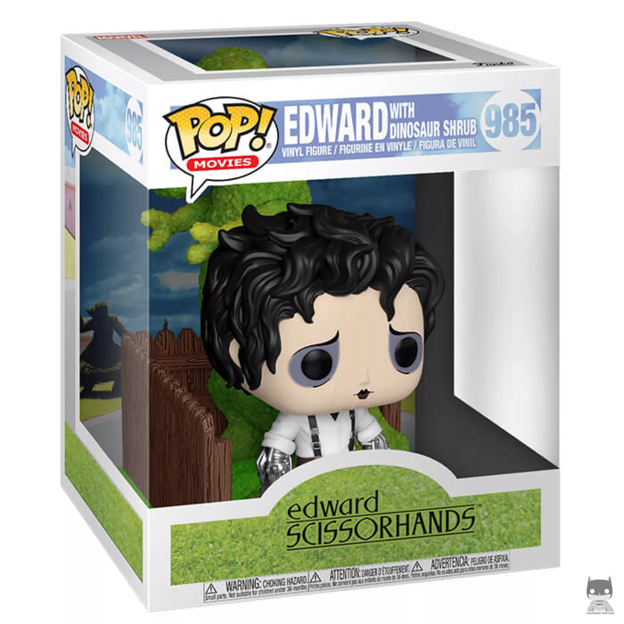 Edward with dinosaur shrub Funko Pop! figure in its box
