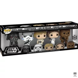 Darth Vader, Stormtrooper, Luke Skywalker, Princess Leia & Chewbacca