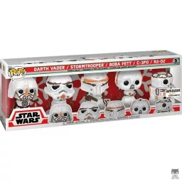 Darth Vader, Stormtrooper, Boba Fett, C-3PO & R2-D2 Snowmen