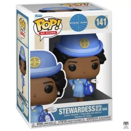 Pan Am Stewardess with blue bag