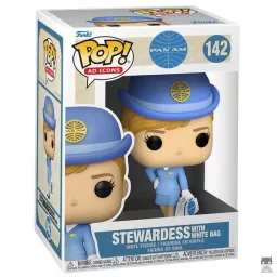 Pan Am Stewardess with white bag