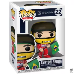 Ayrton Senna with Brazilian flag