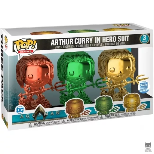 Arthur Curry in Hero Suit (Orange, Green & Gold Chrome) Funko Pop! figure (Funko Shop)