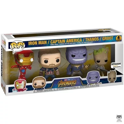 Iron Man, Captain America, Thanos & Groot Funko Pop! figure (Amazon)