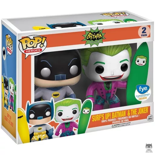Surf's Up! Batman & The Joker Funko Pop! figure (F.Y.E)