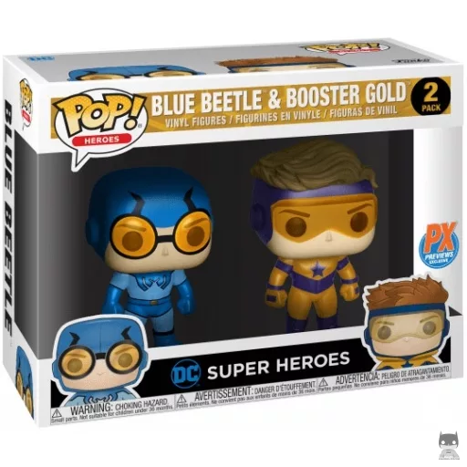 Blue Beetle & Booster Gold (Metallic) Funko Pop! figure (DC Super Heroes)